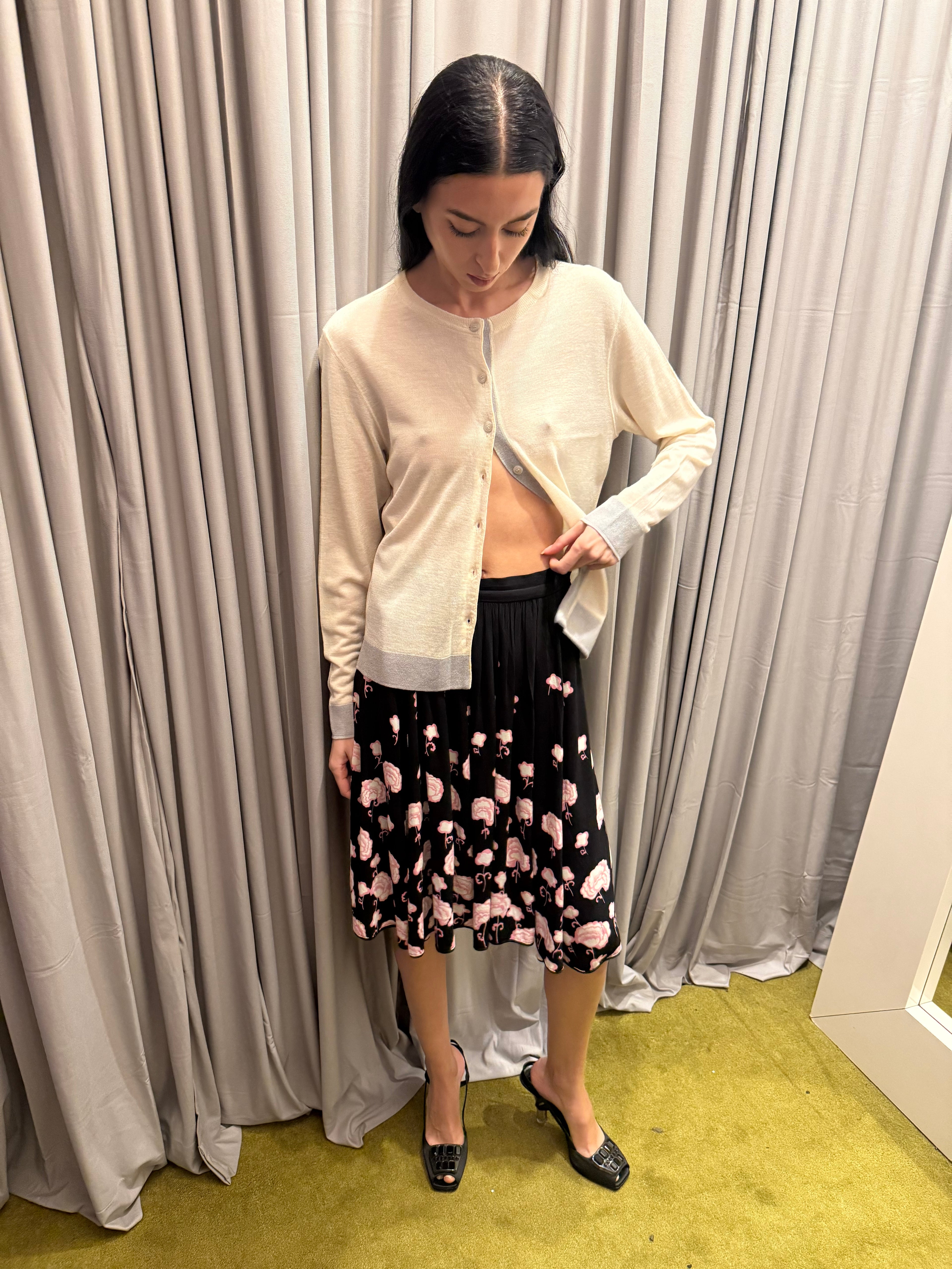 Prada 2014 Floral Skirt