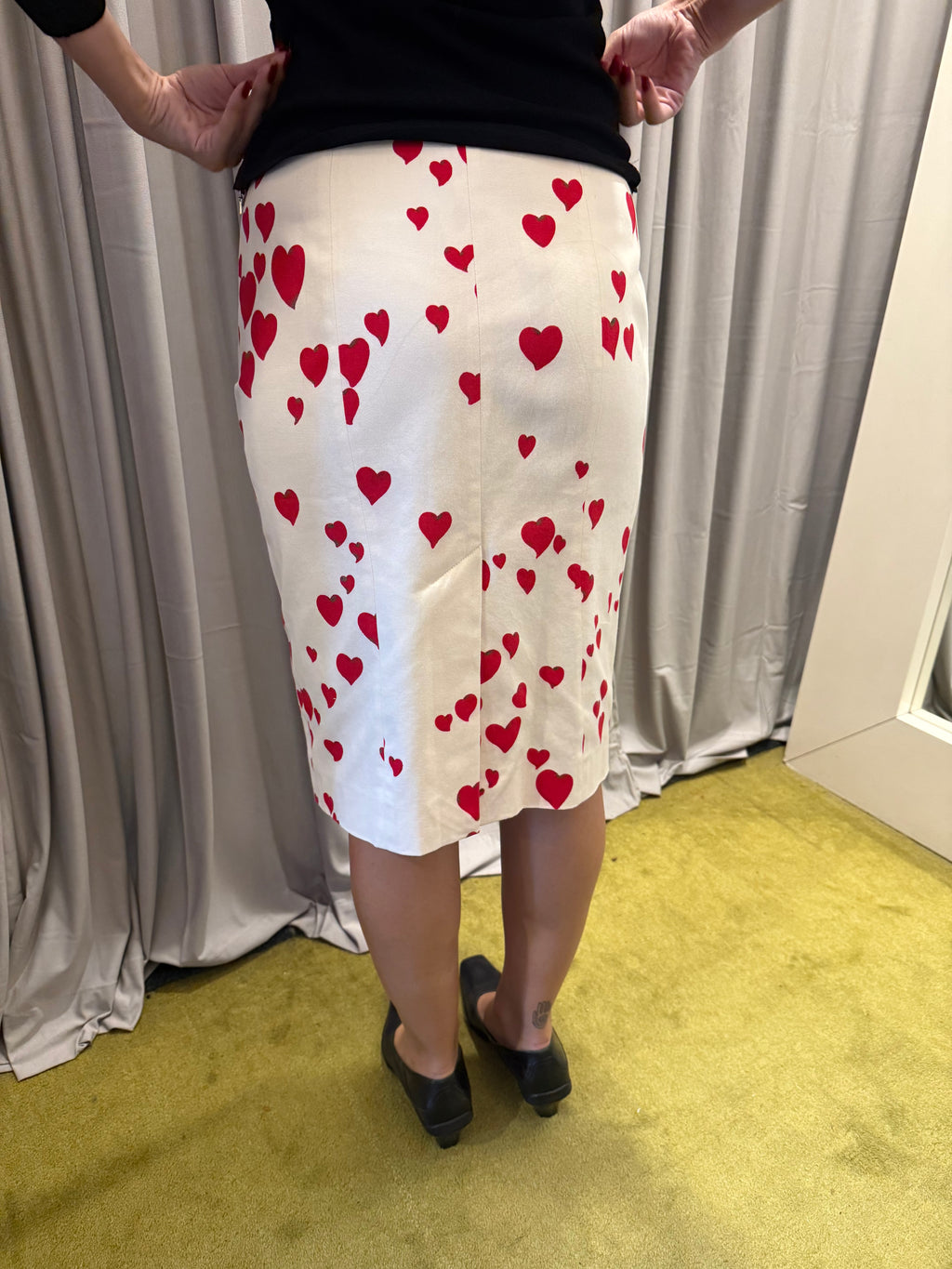 Moschino Heart Print Skirt