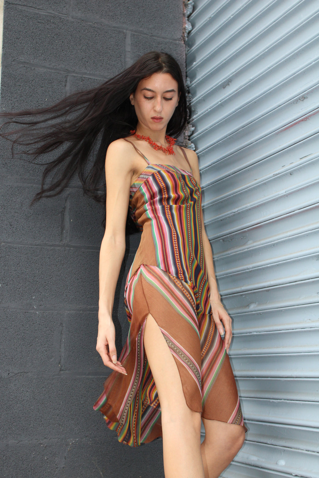 Dior Spring 2002 Runway Print Silk Dress