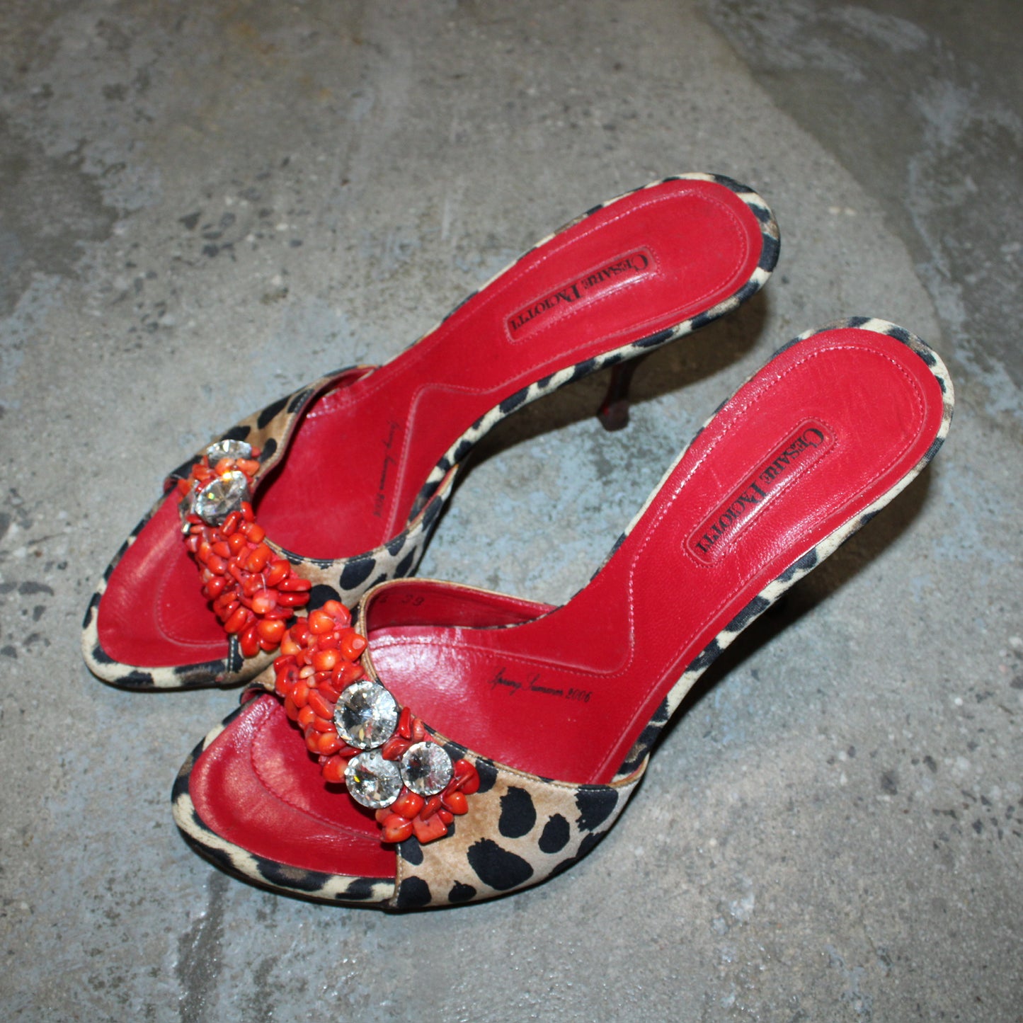 Cesare Paciotti Leopard Sandals