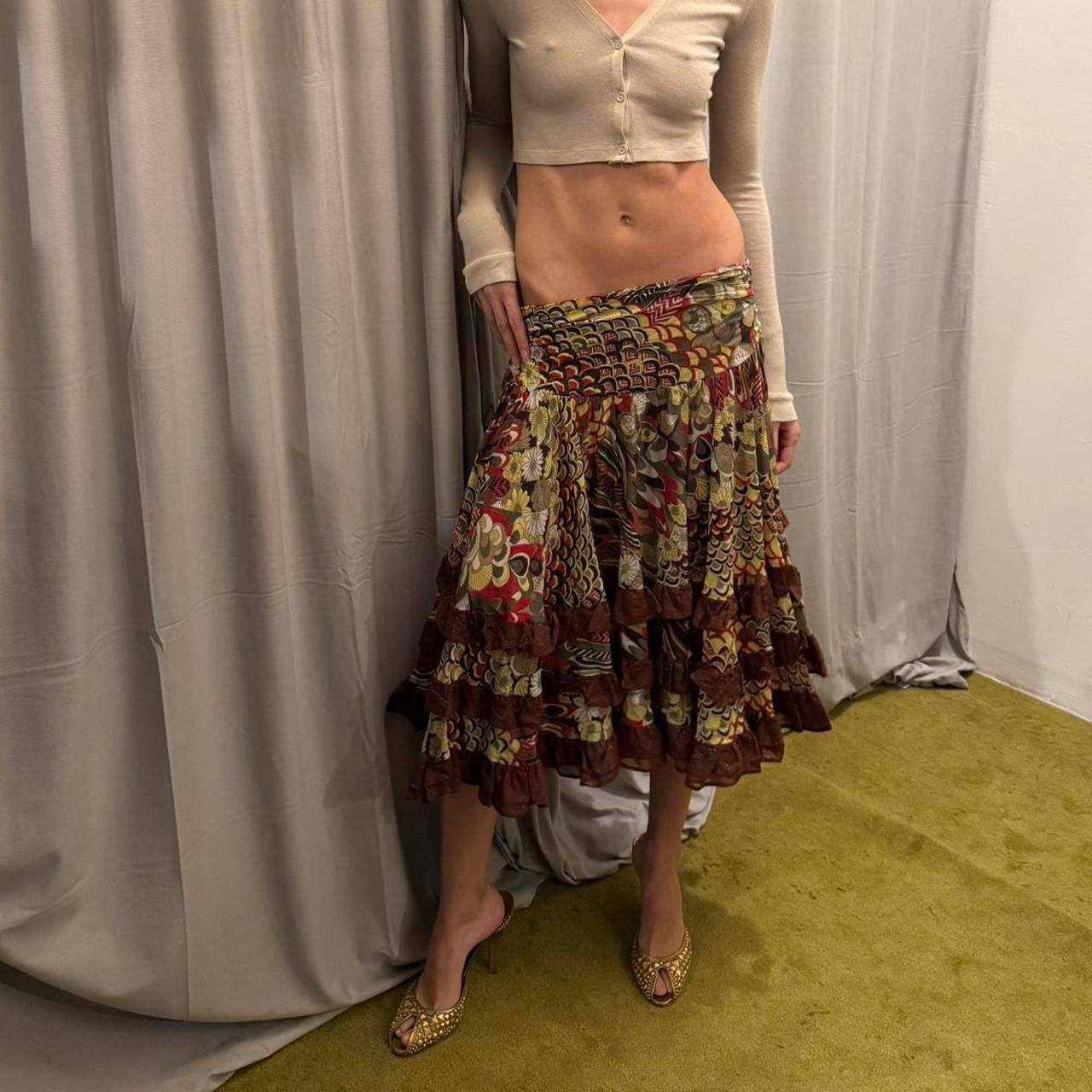Just Cavalli Silk Skirt