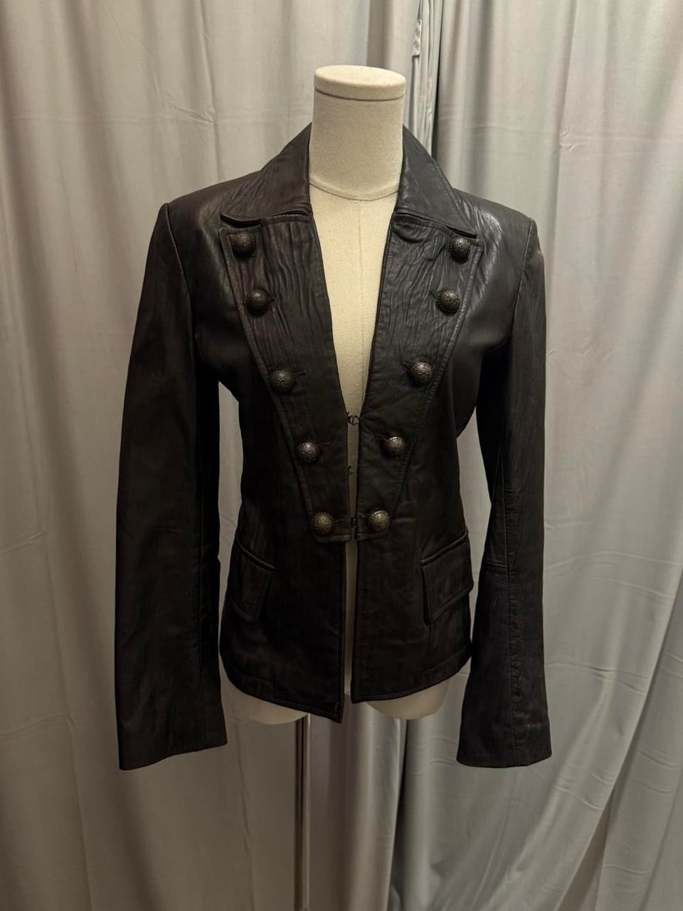 Vintage Leather Napoleonic Jacket