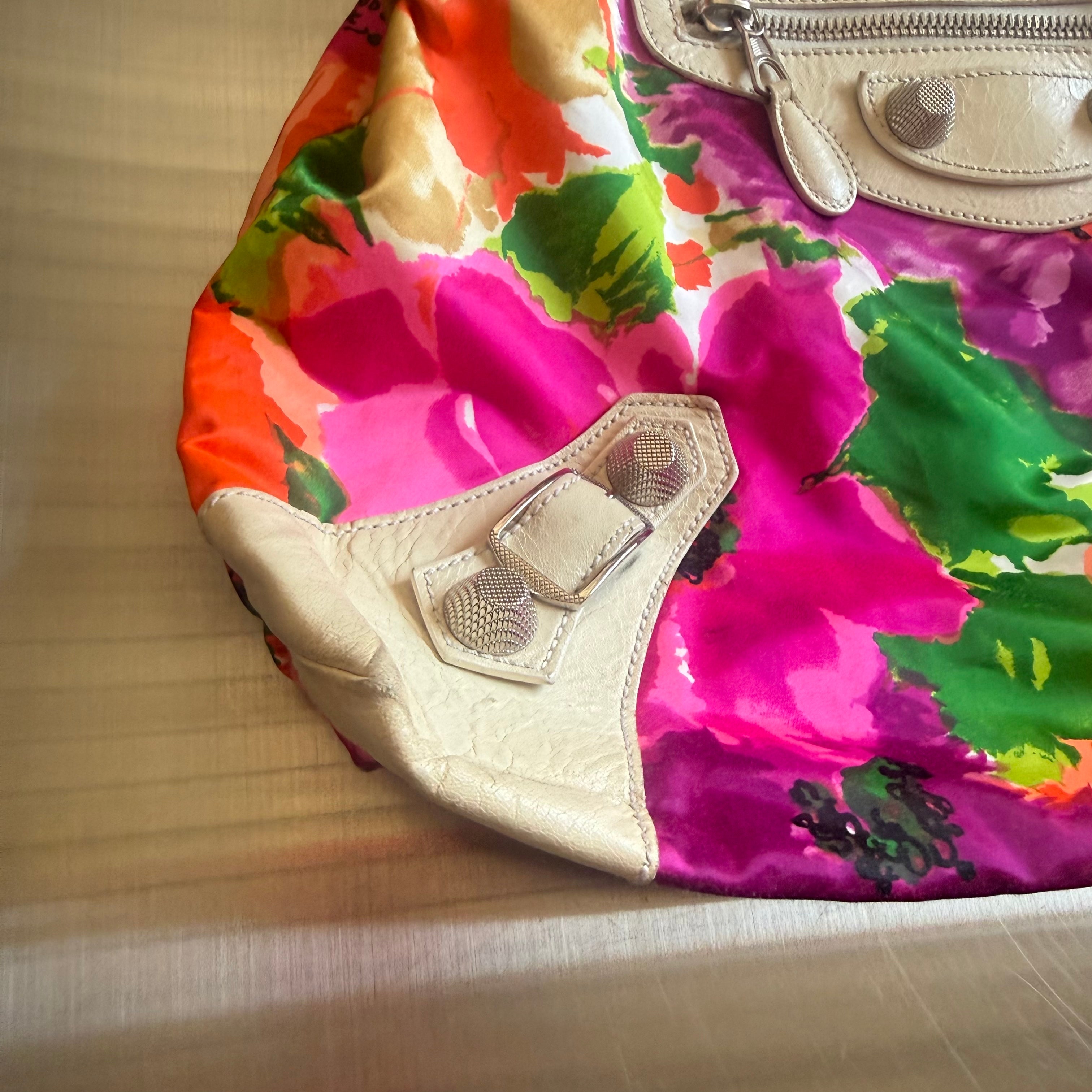 Balenciaga 2008 Floral Ponpon Bag