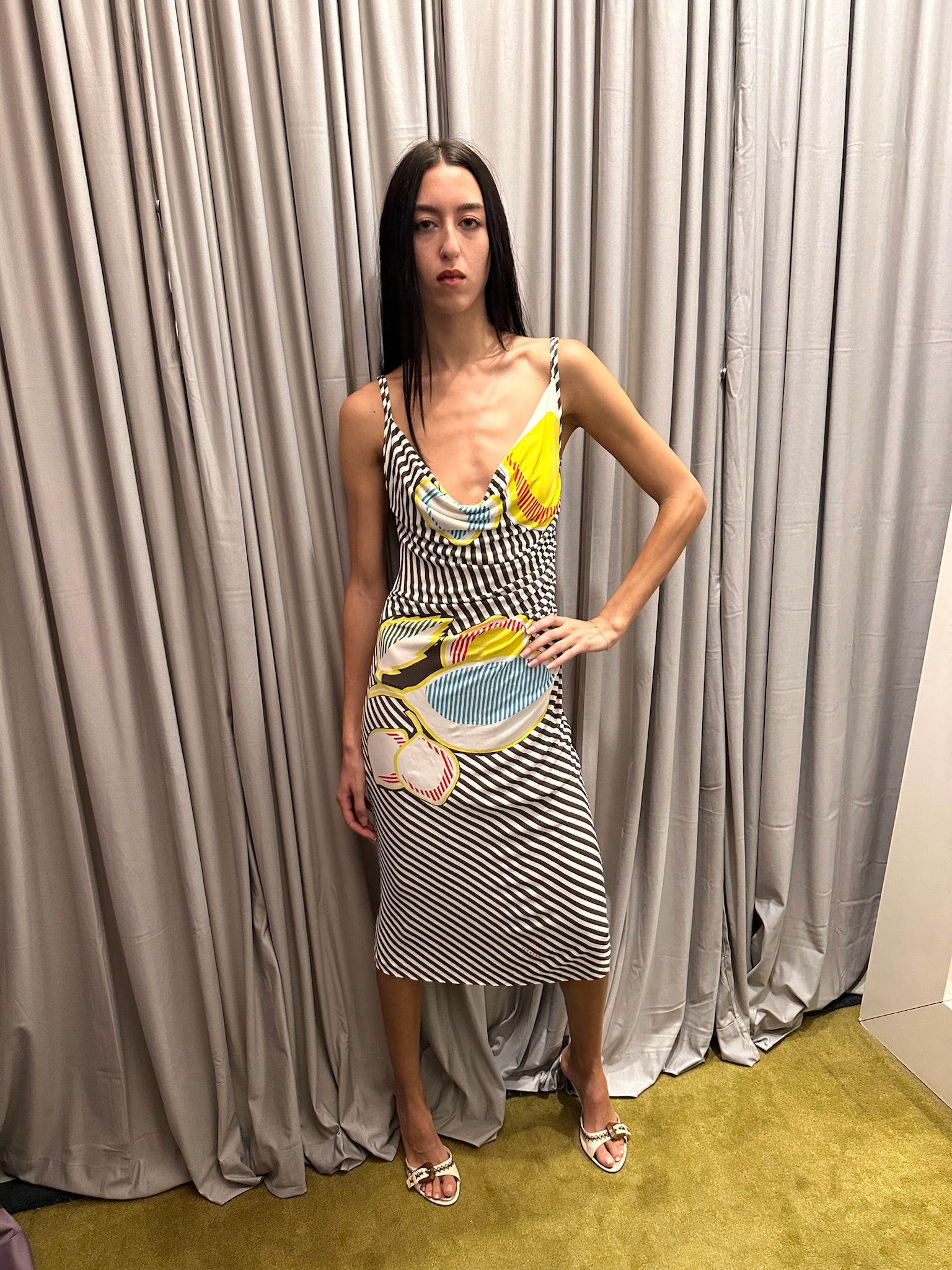 Iceberg Printed Striped Dress