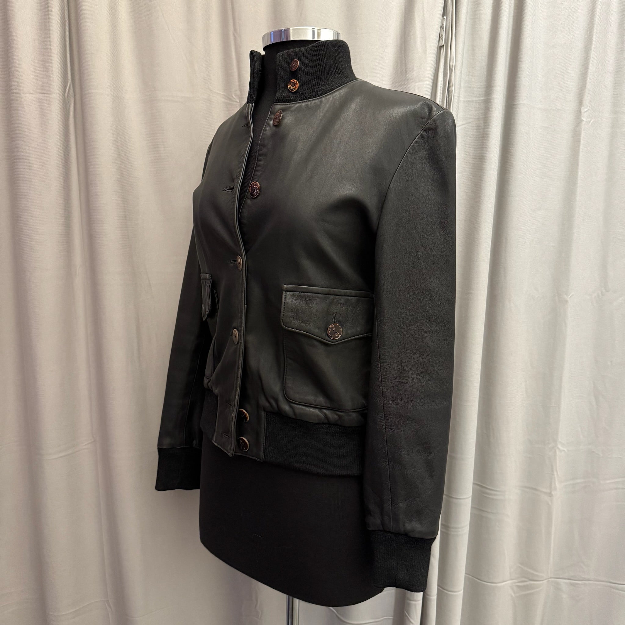 Italian brown leather jacket