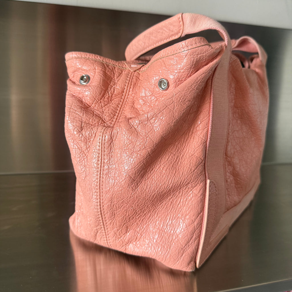 Balenciaga Coral Leather Tote