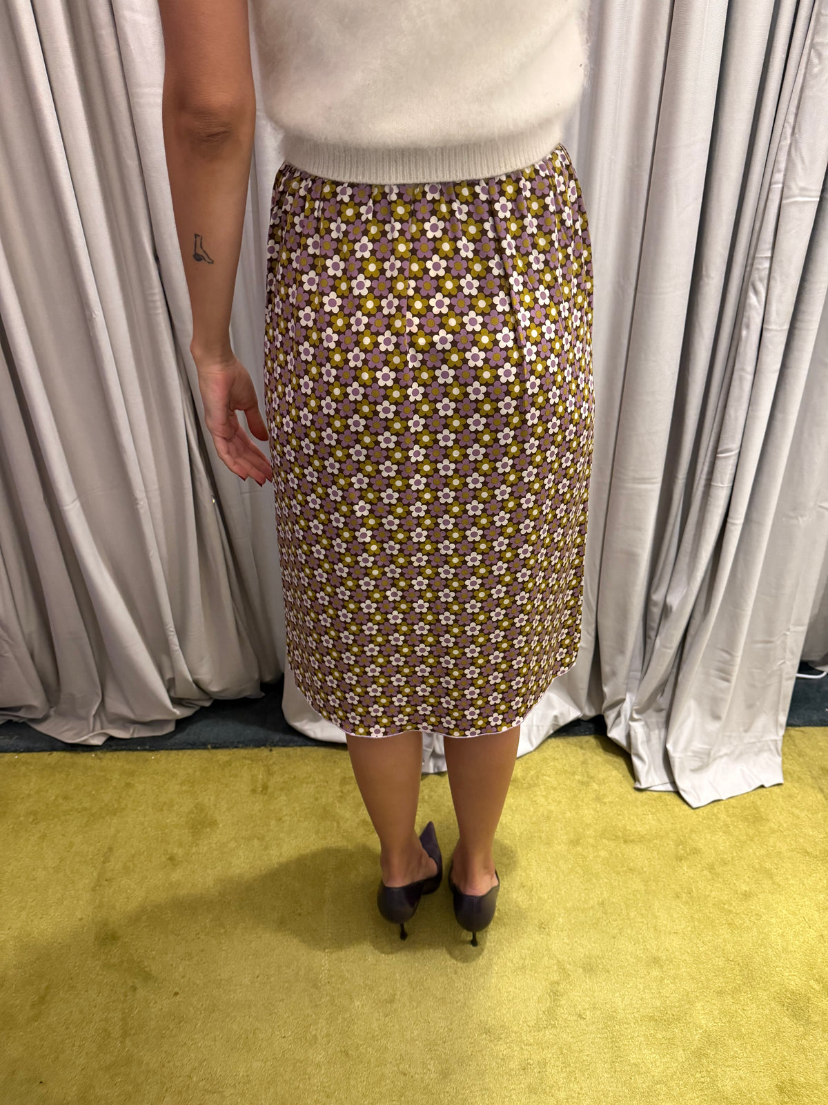 Michael Kors Era Celine S/S 2002 Silk Skirt