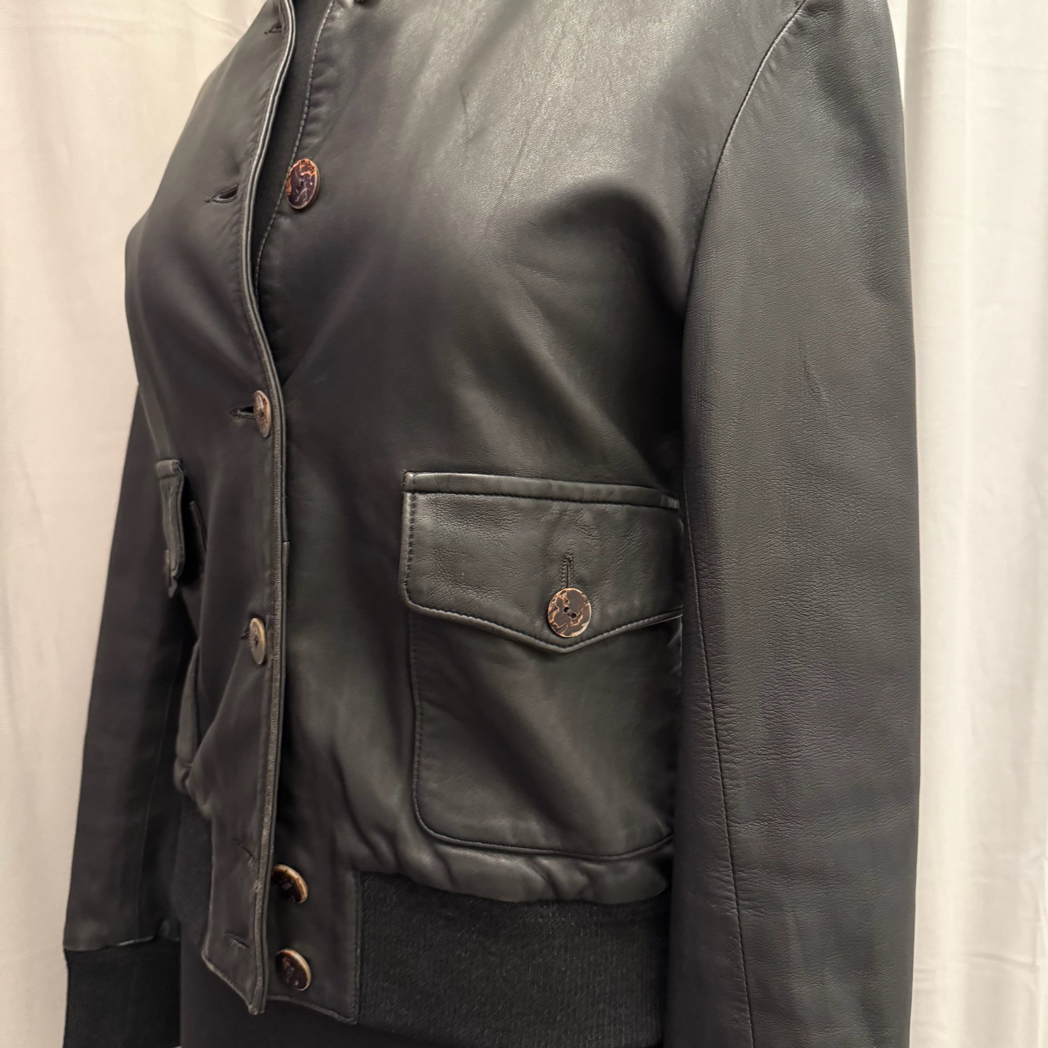 Italian brown leather jacket