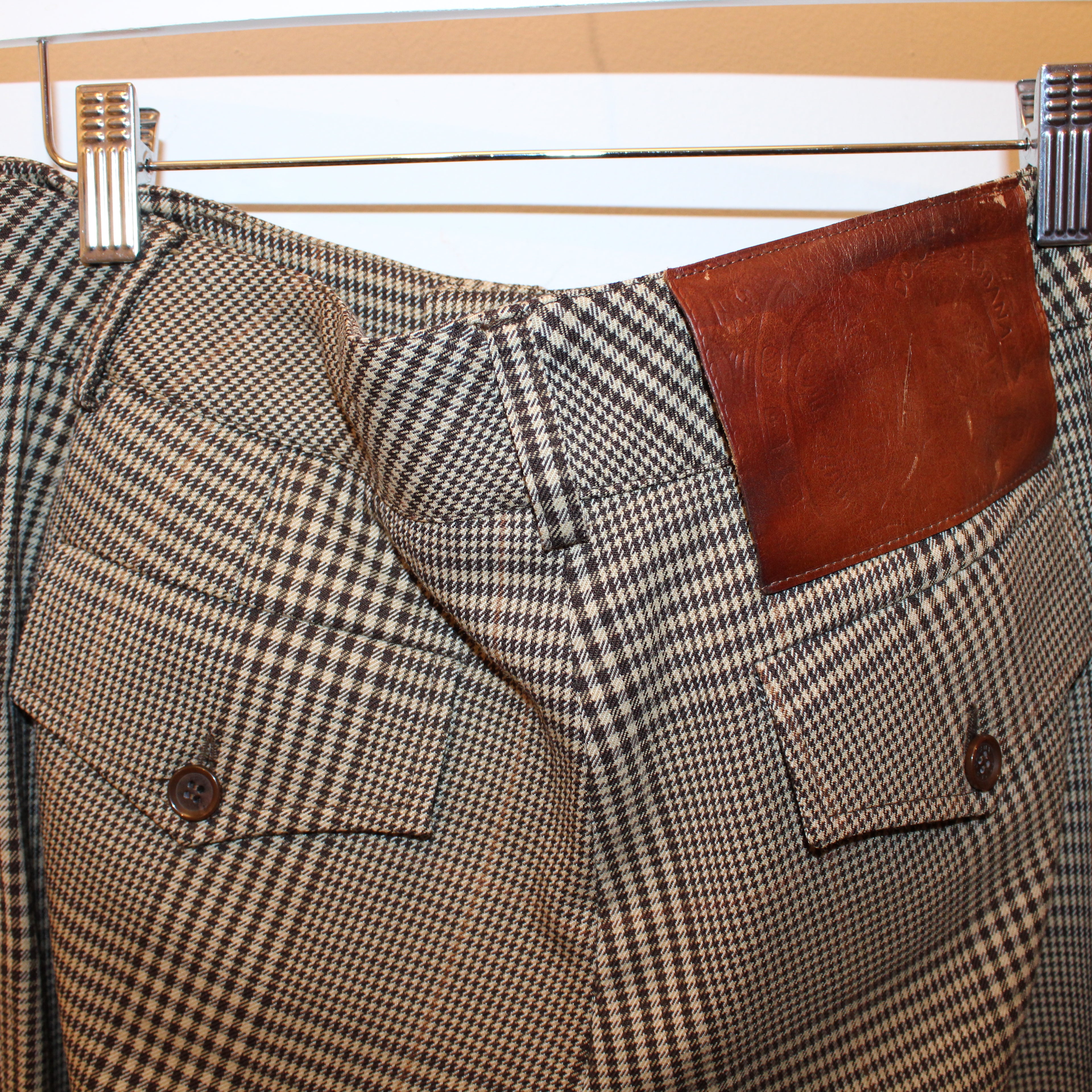 90's Dolce and Gabbana Wool Plaid Pants