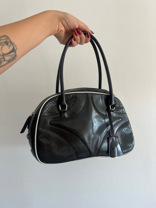 Vintage Prada Bowling Leather Bag