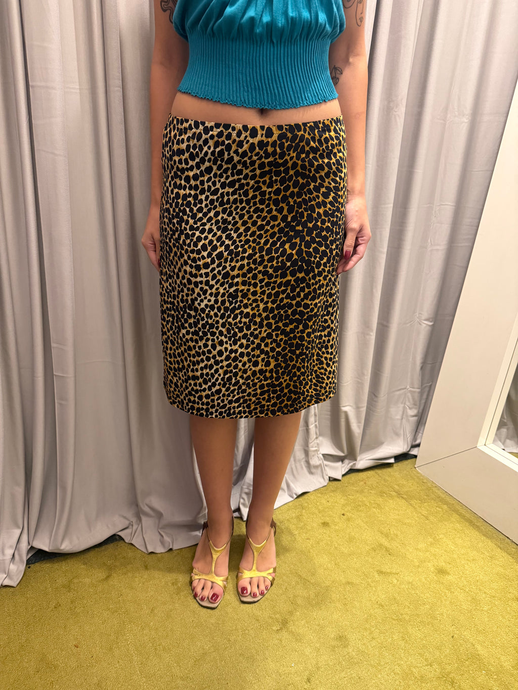 Dolce & Gabbana Leopard Midi Skirt