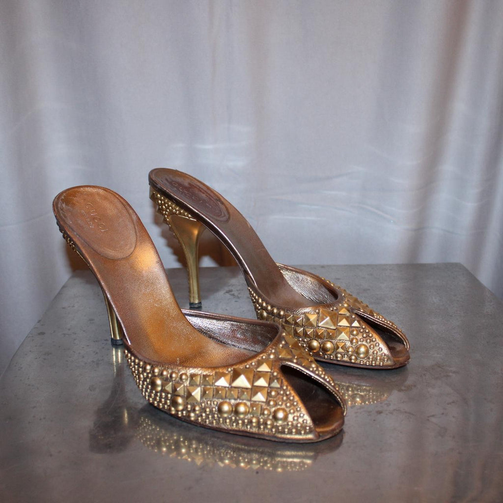 Gucci Gold Sandals