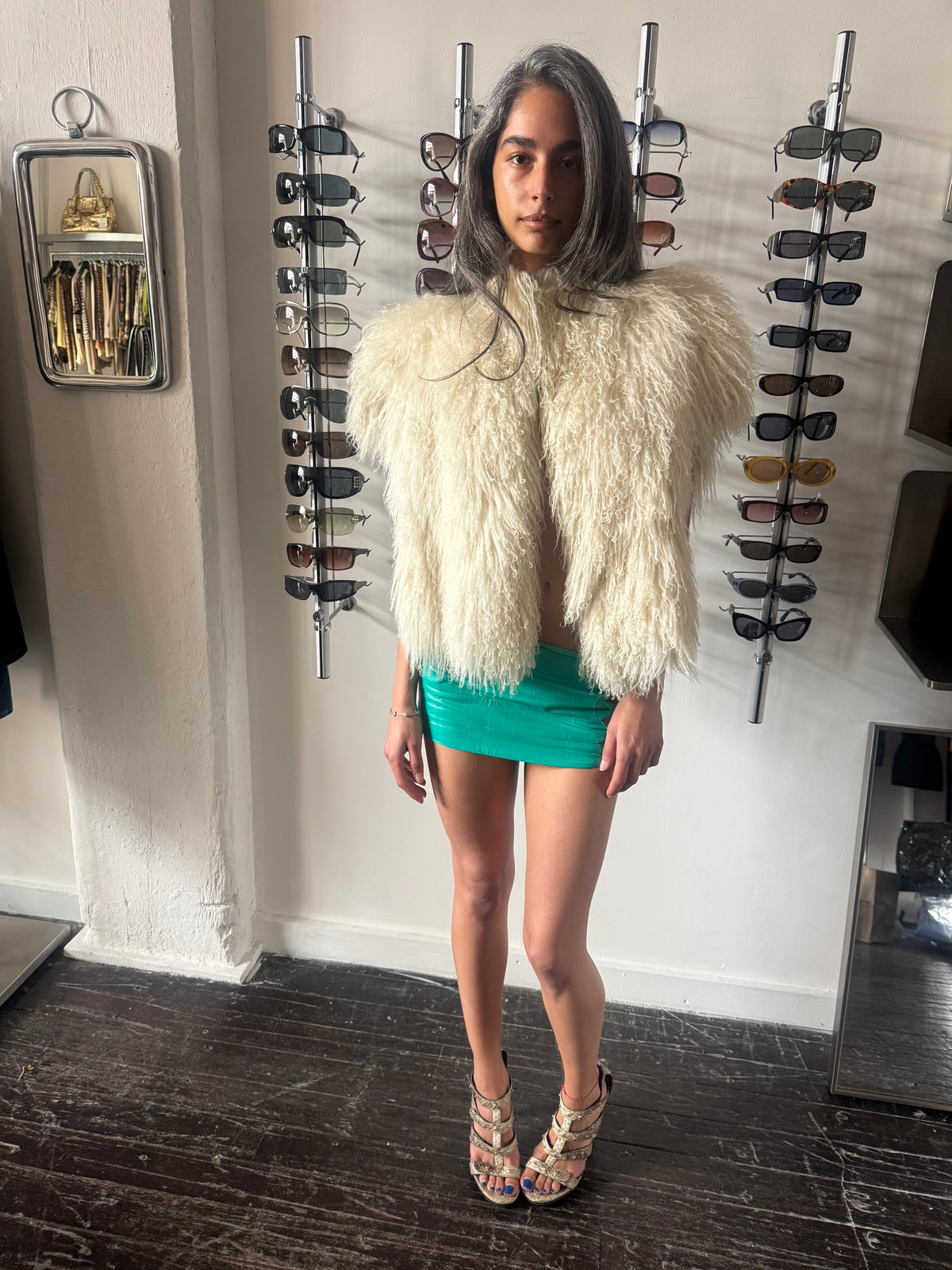 Vintage Mongolian Fur Jacket