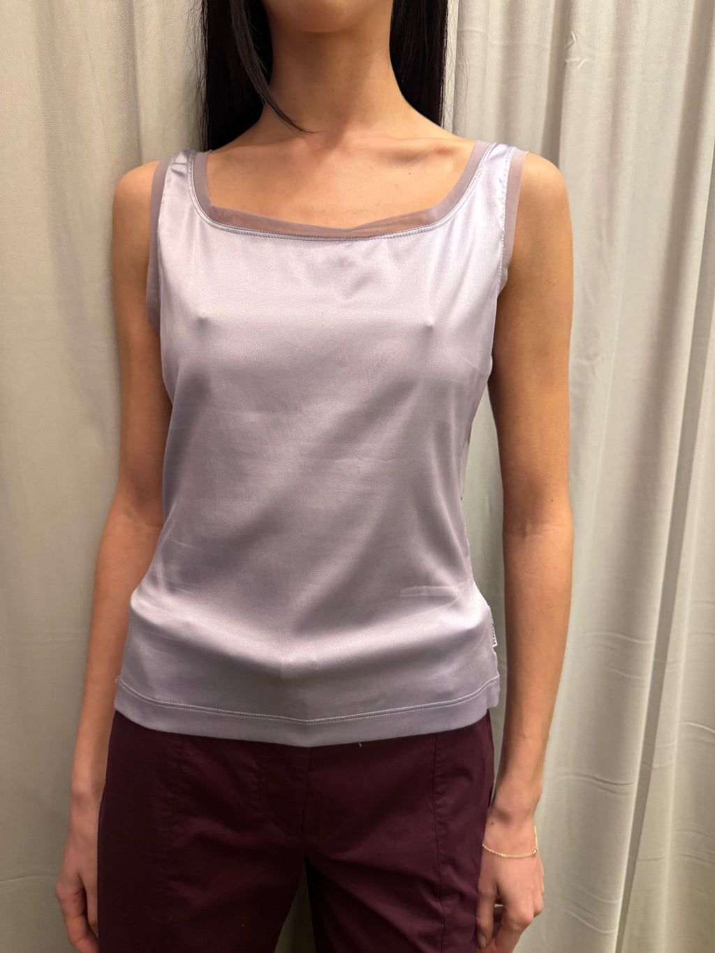 Gianfranco Ferre Purple Mesh Top
