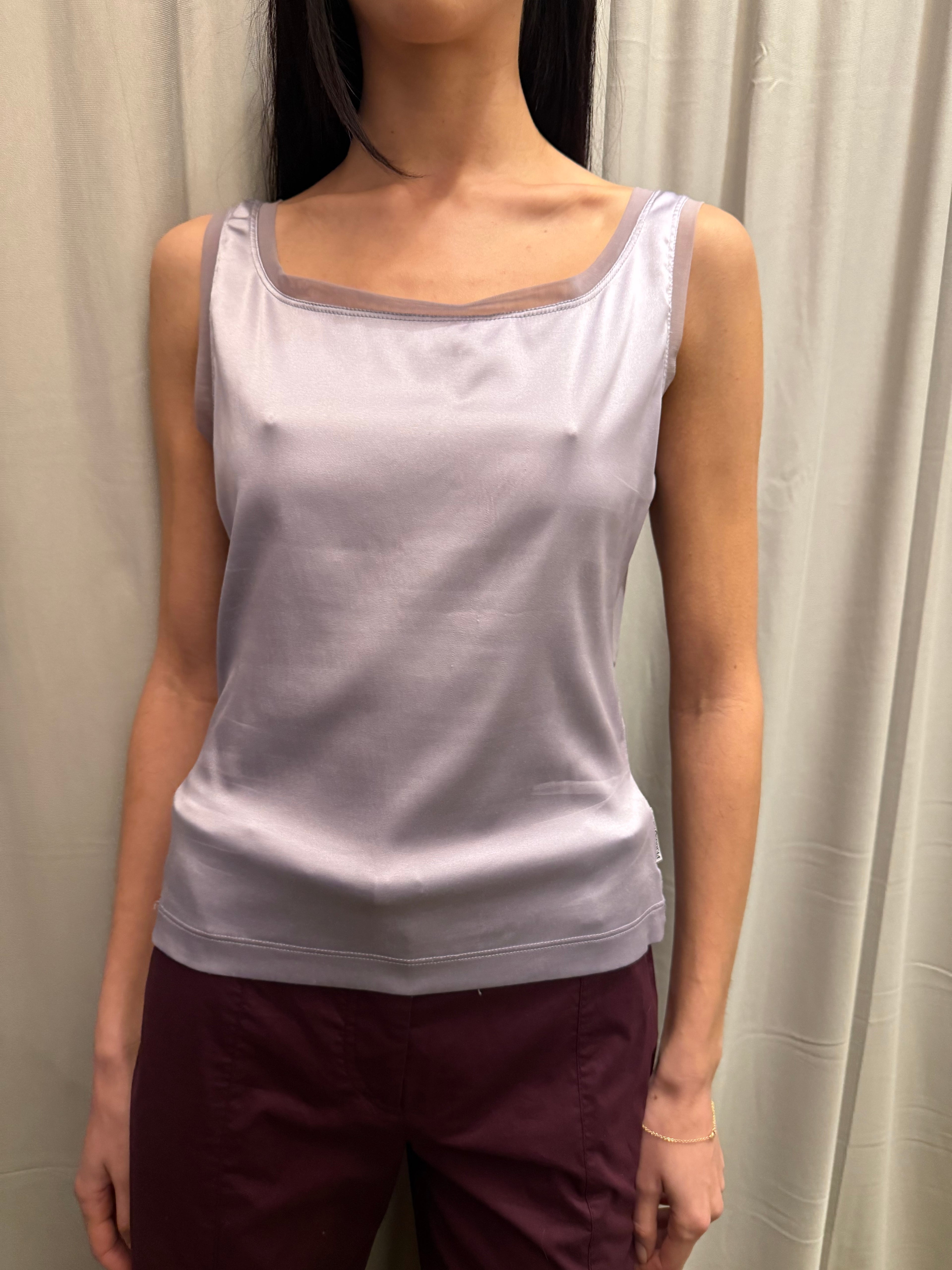 Gianfranco Ferre Purple Mesh Top