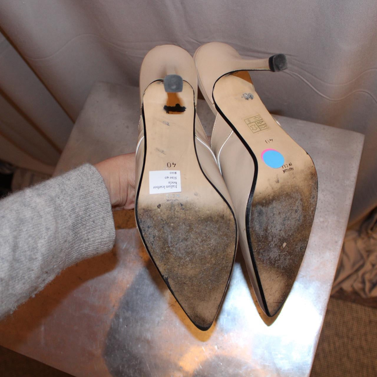 Italian leather mules