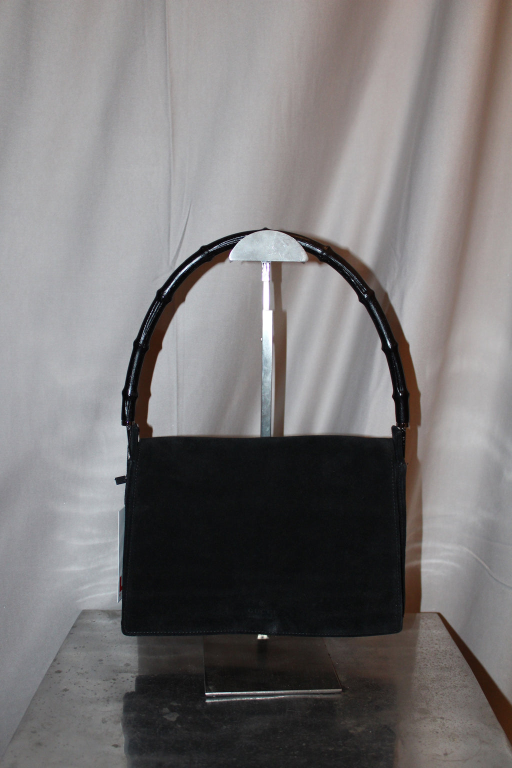 Gucci Bamboo Shoulder Suede Bag