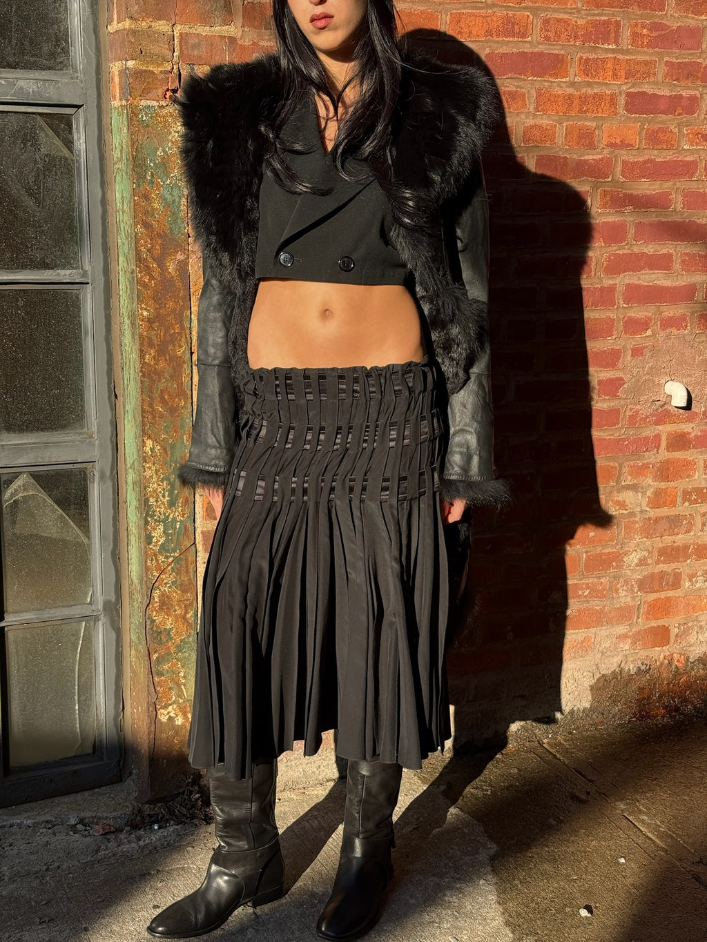 YSL by Tom Ford 2001 Silk Runway Skirt