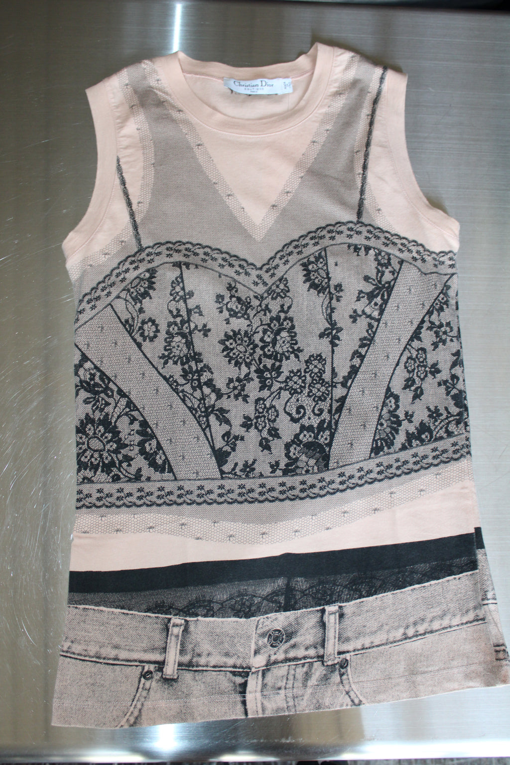 Christian Dior SS 2006 Trompe L'oeil Print Tank Top