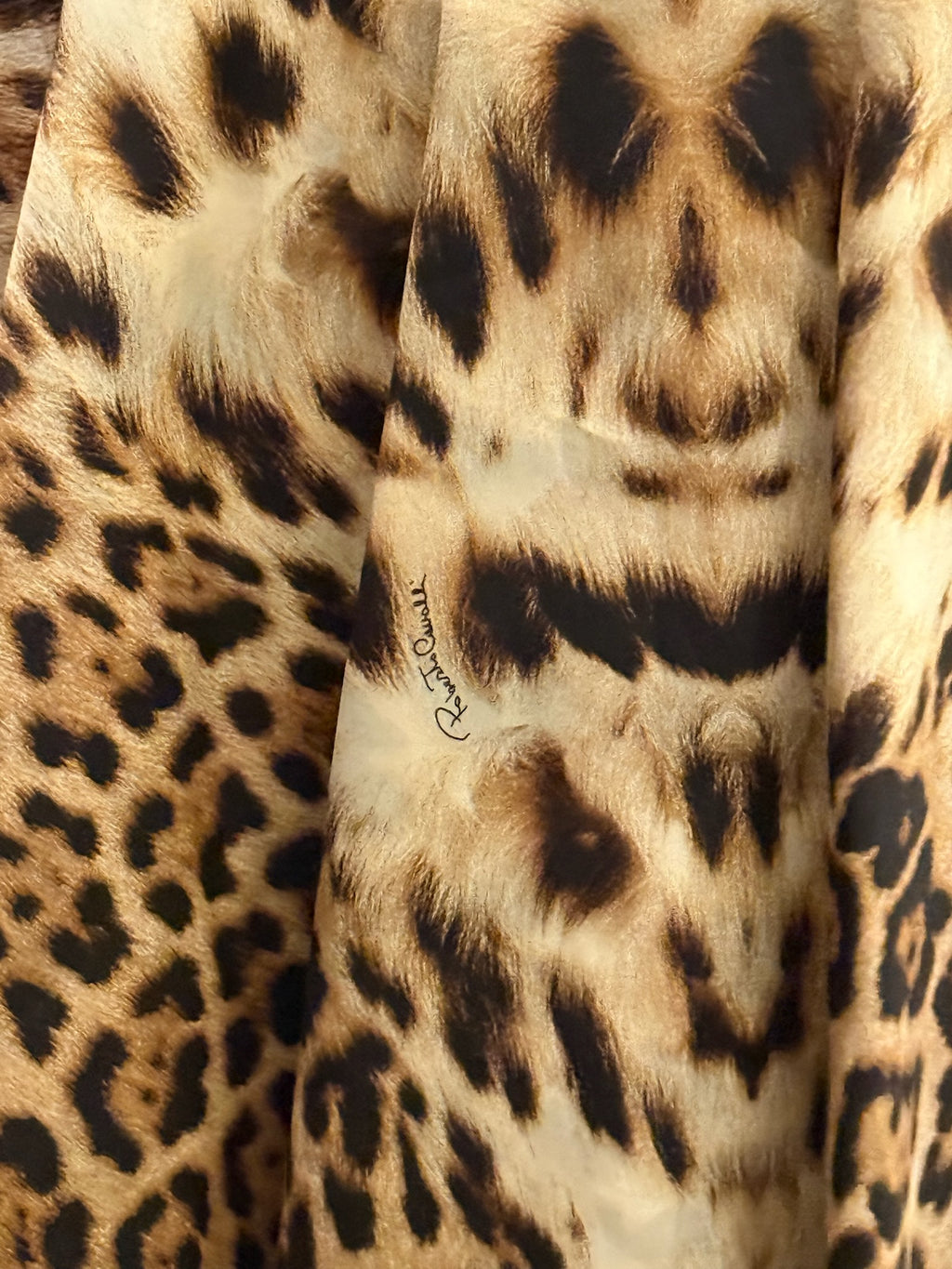 Roberto Cavalli Silk Leopard Print Skirt