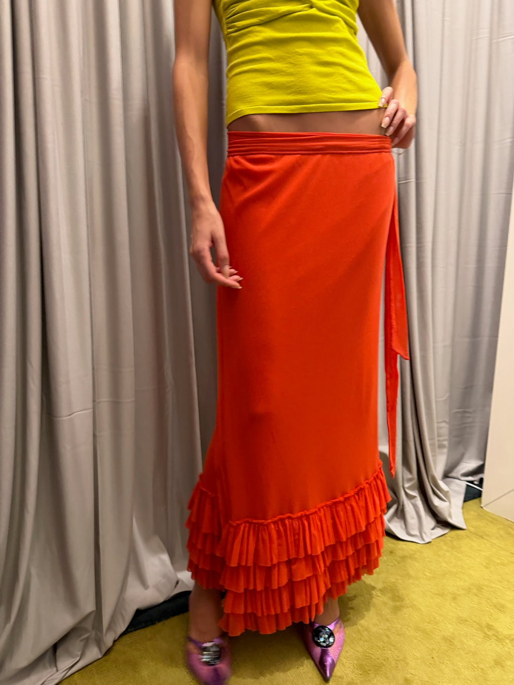 Jean Paul Gaultier Mesh Maxi Skirt
