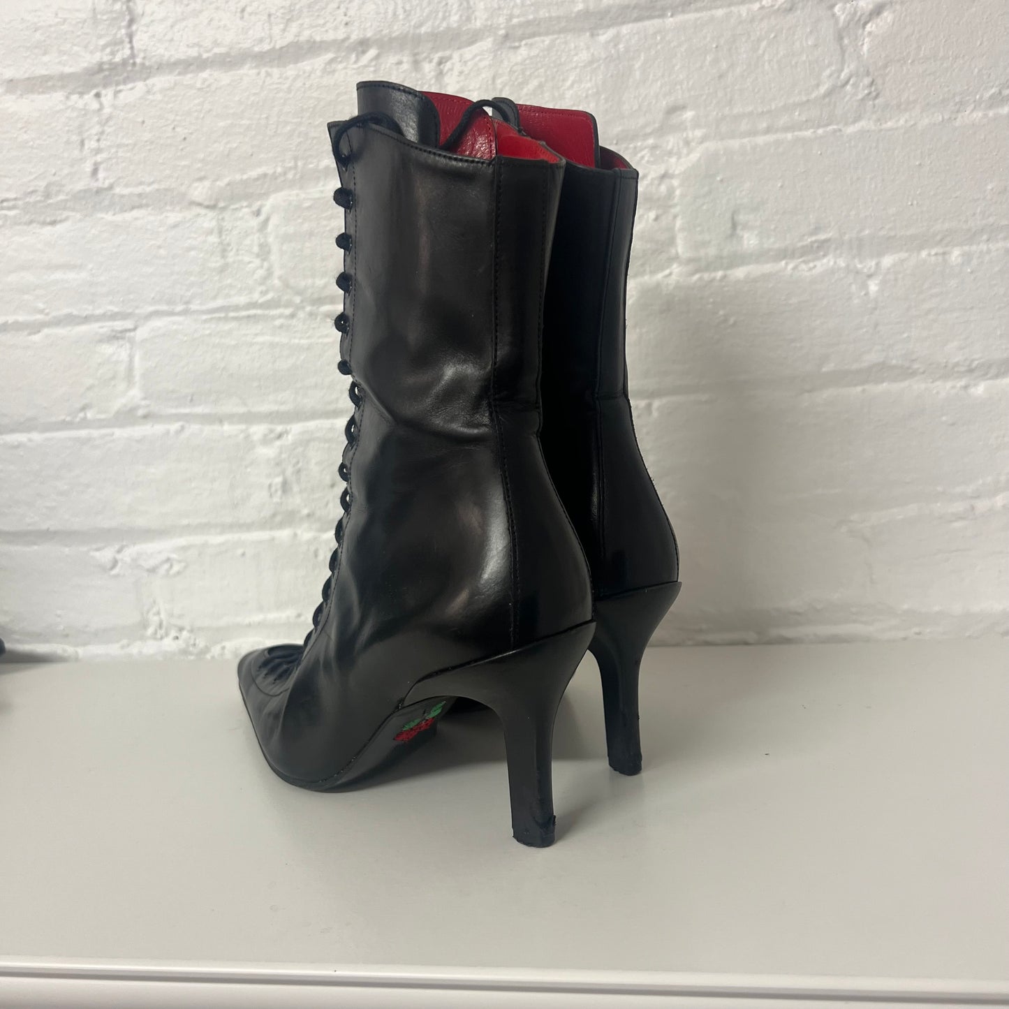 Free Lance Leather Lace Up Booties