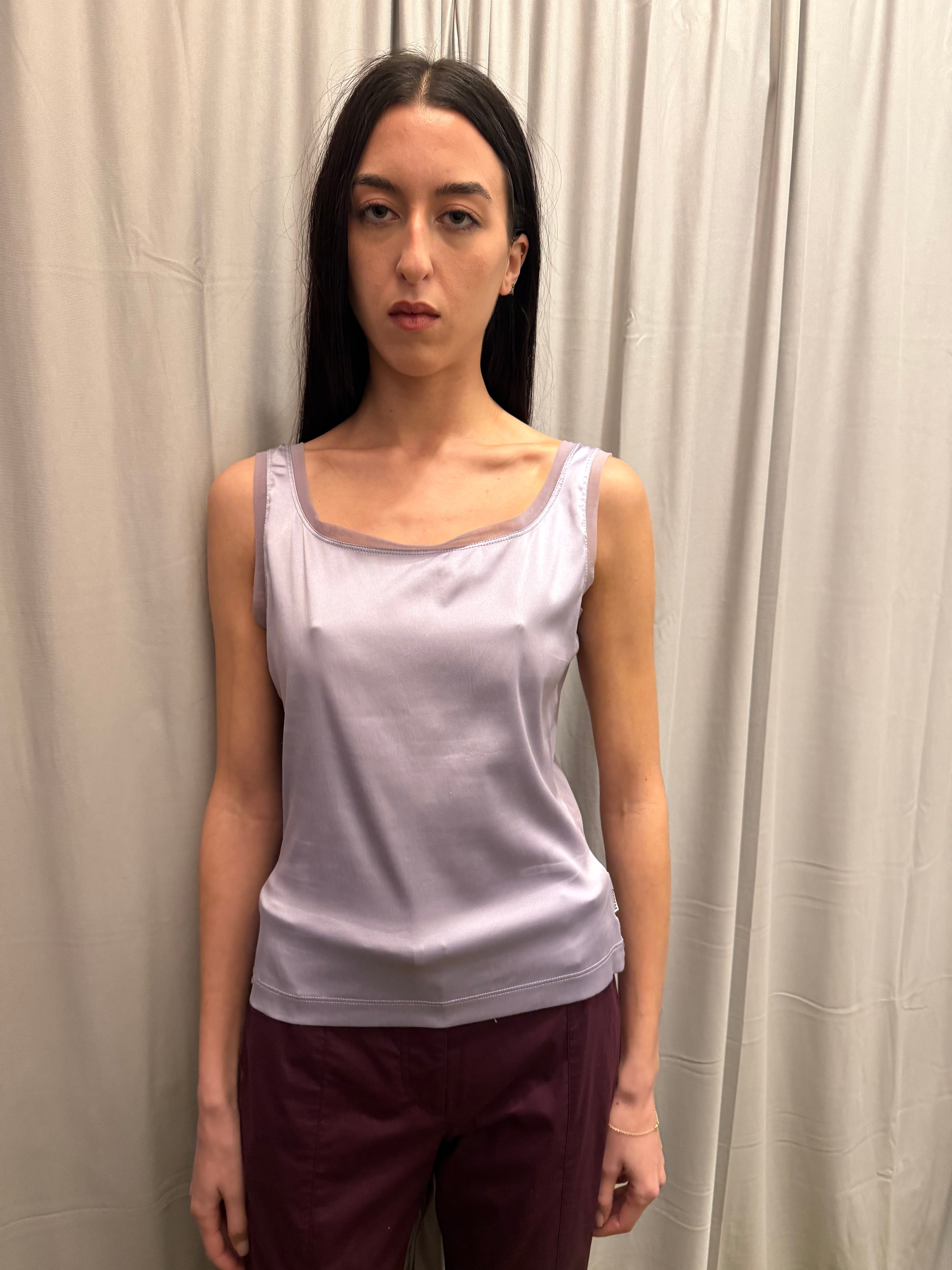 Gianfranco Ferre Purple Mesh Top