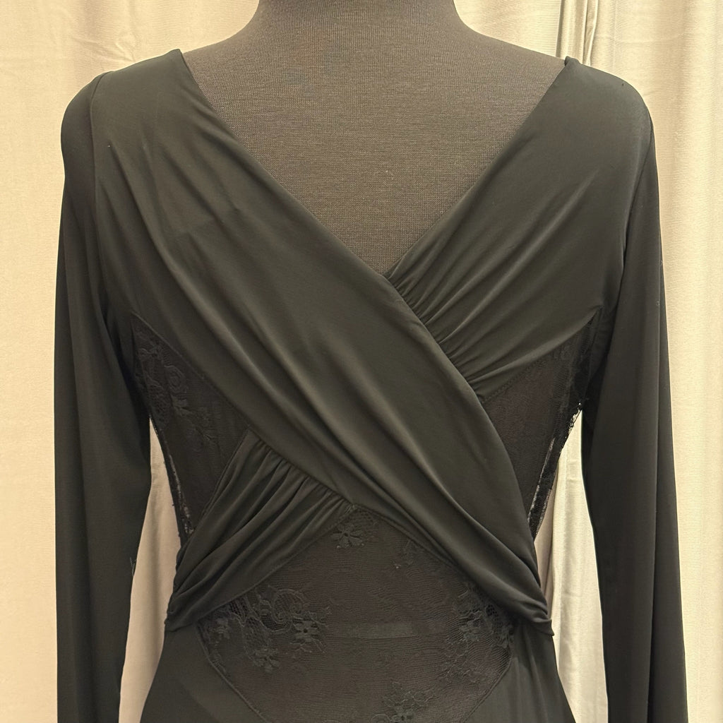 Class Cavalli Black Dress With Lace Detail