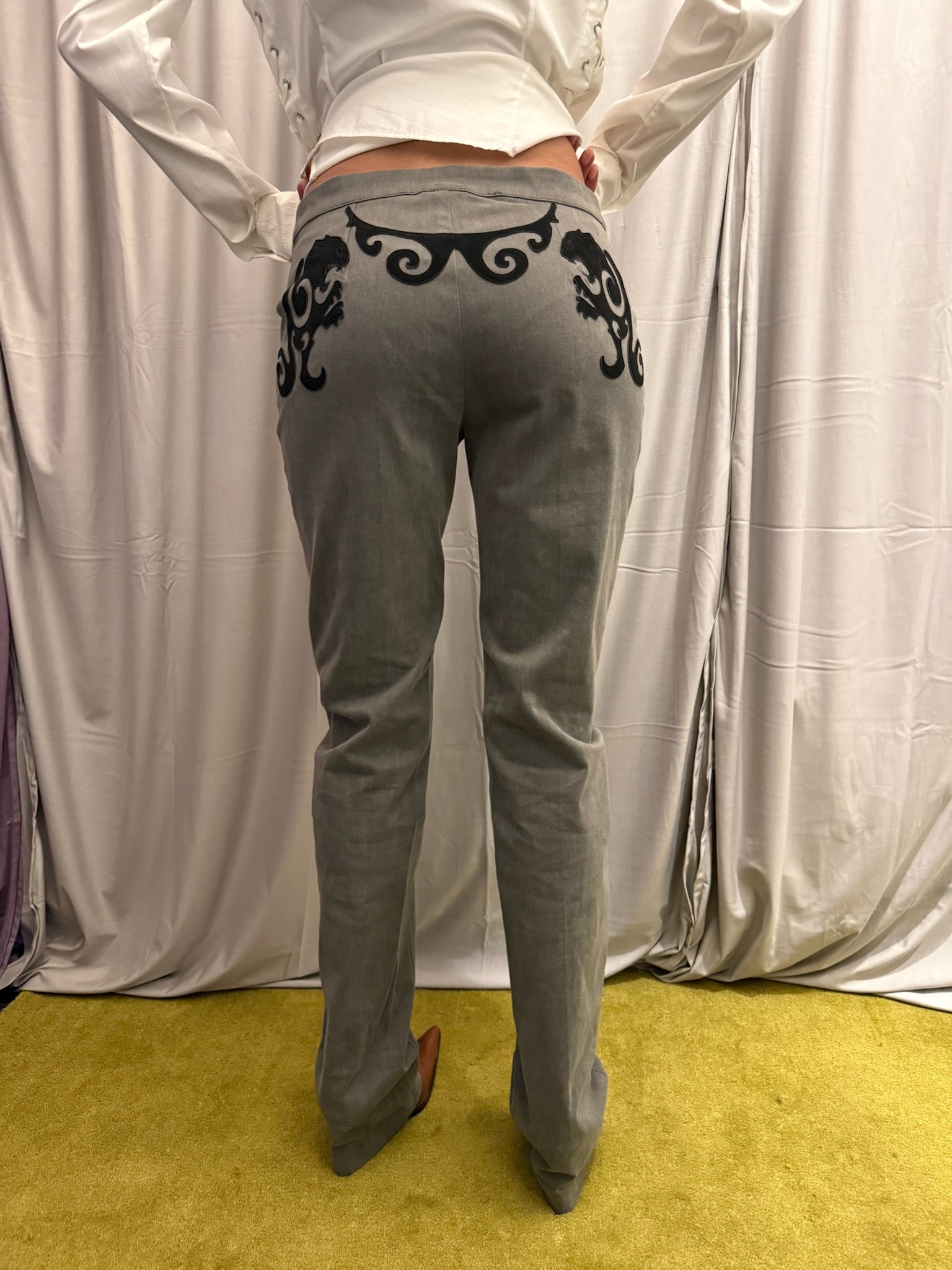 Cavalli Embroidered Pants