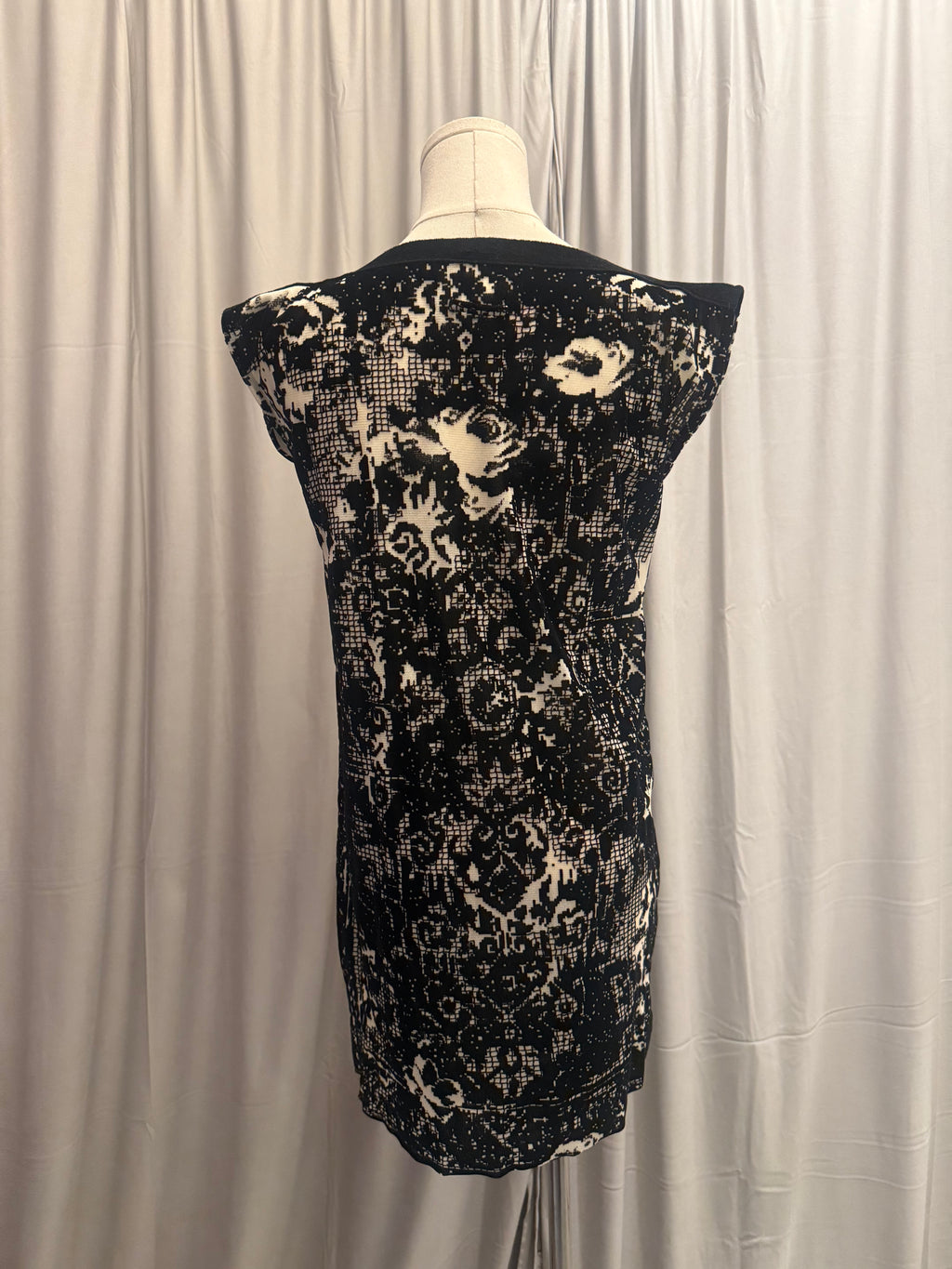 JPG Abstract Print Mesh Dress