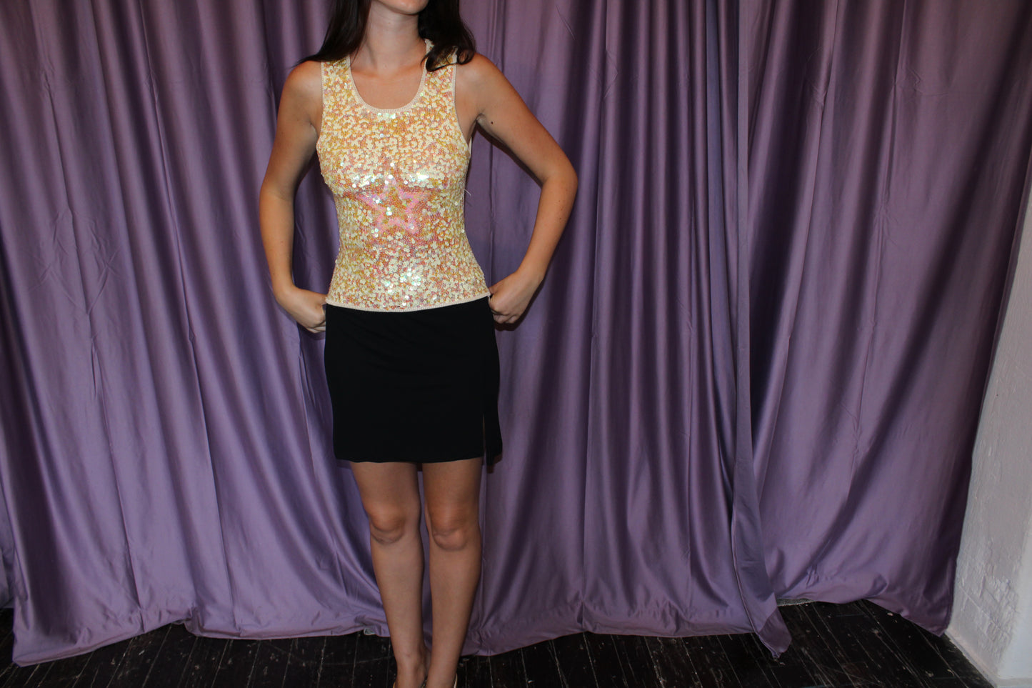 Plein Sud Sequin Knit Top