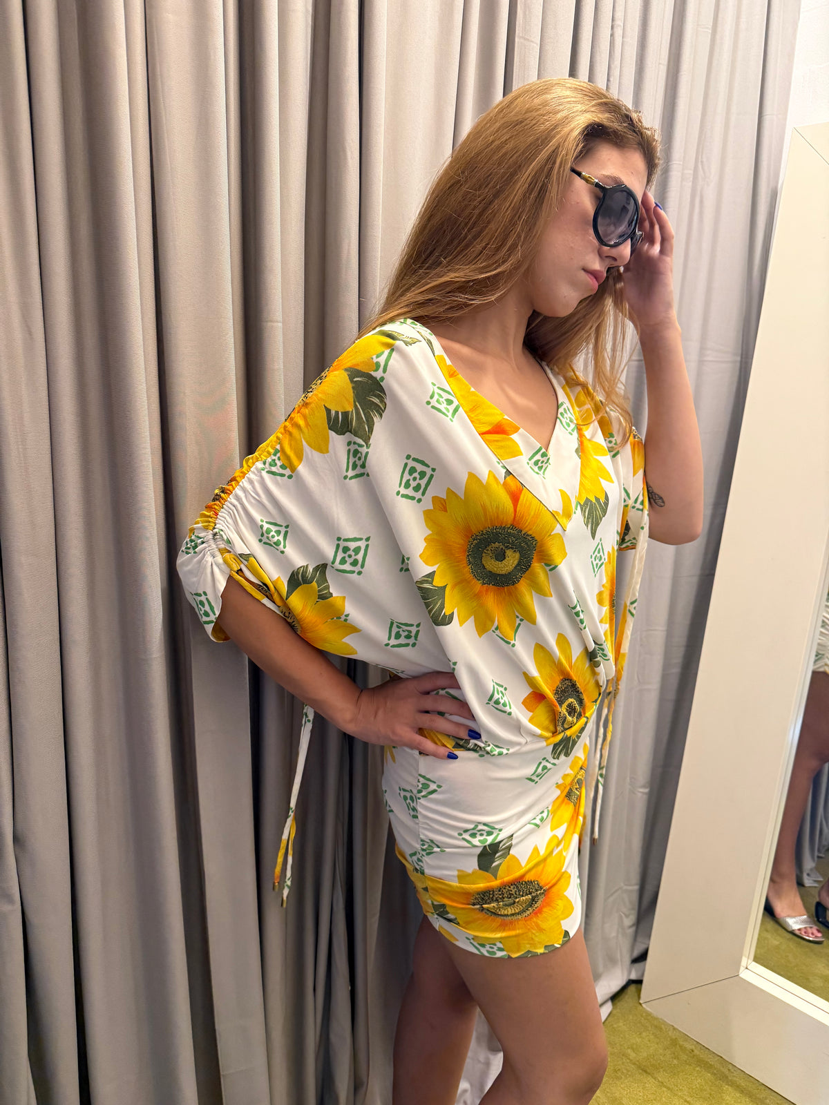 Dolce & Gabbana Sunflower Print Mini Dress