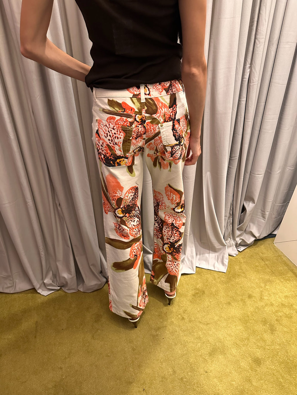 Roberto Cavalli Floral Jeans