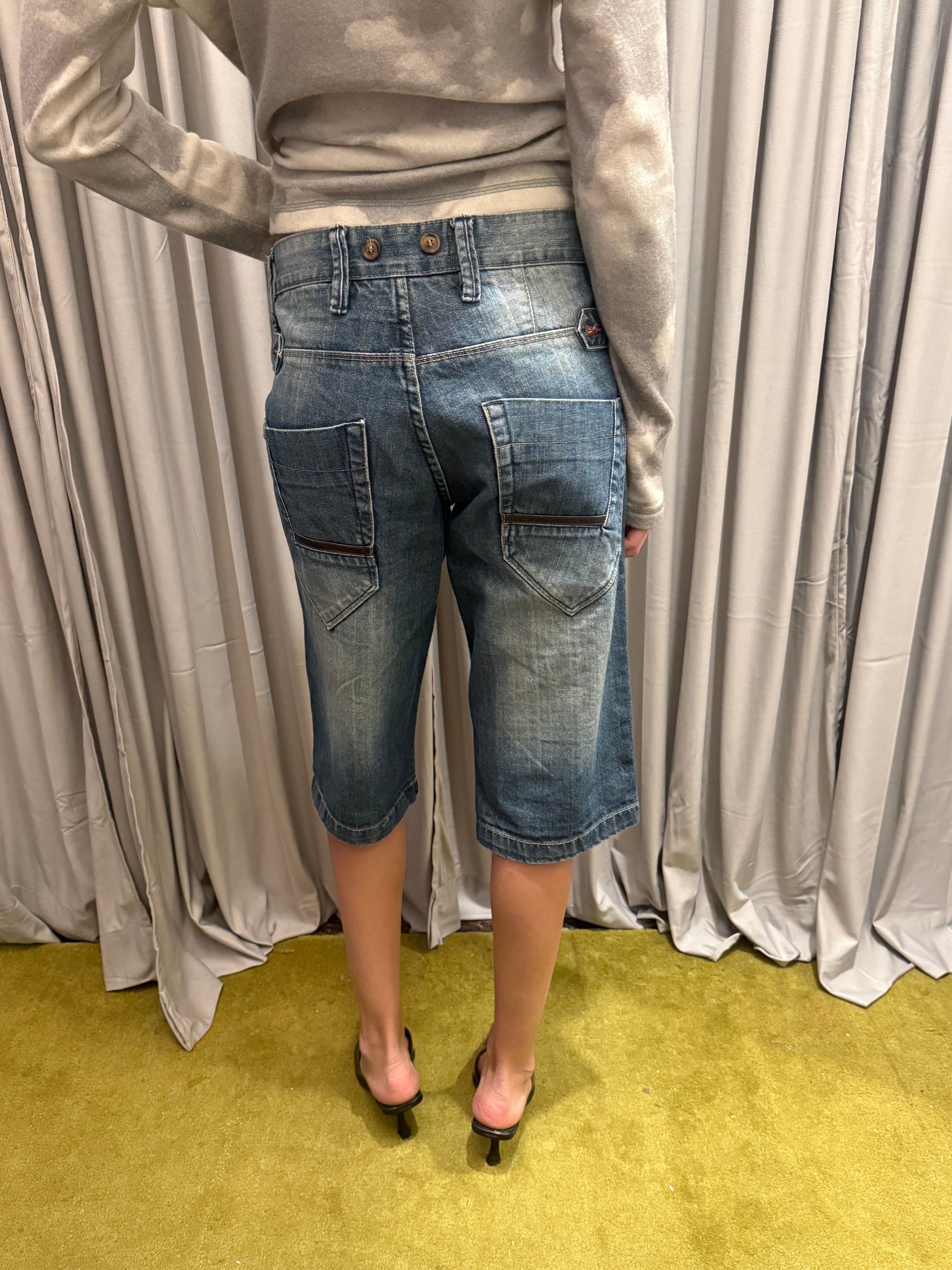 Solid Jeans Denim Shorts