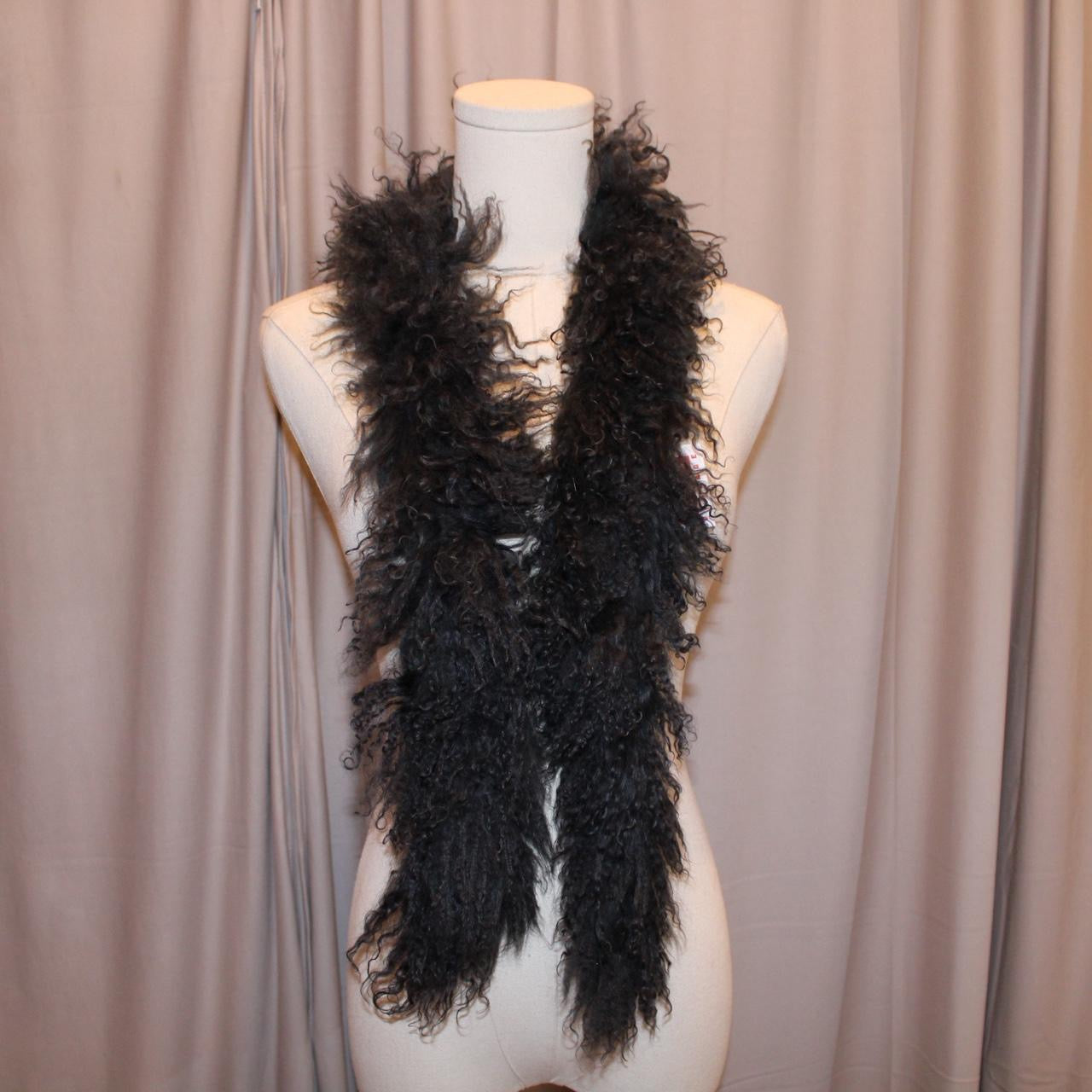 Vintage Mongolian fur scarf