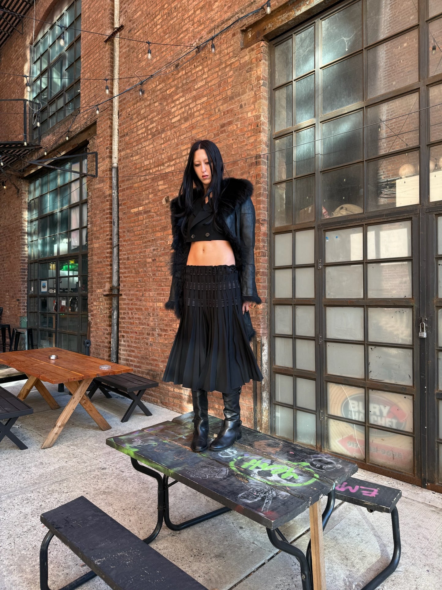 YSL by Tom Ford 2001 Silk Runway Skirt