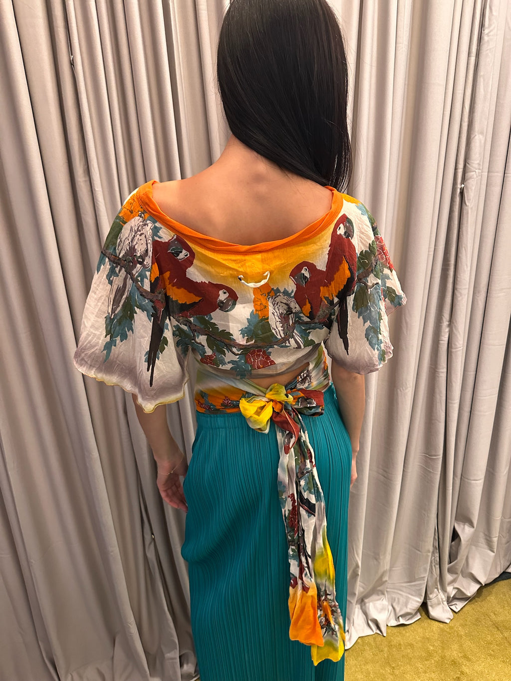 Jean Paul Gaultier Soleil Tropical Print Top