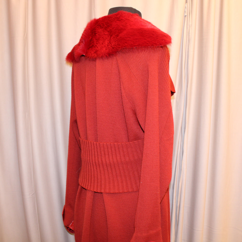 Vintage Cardigan with fur collar