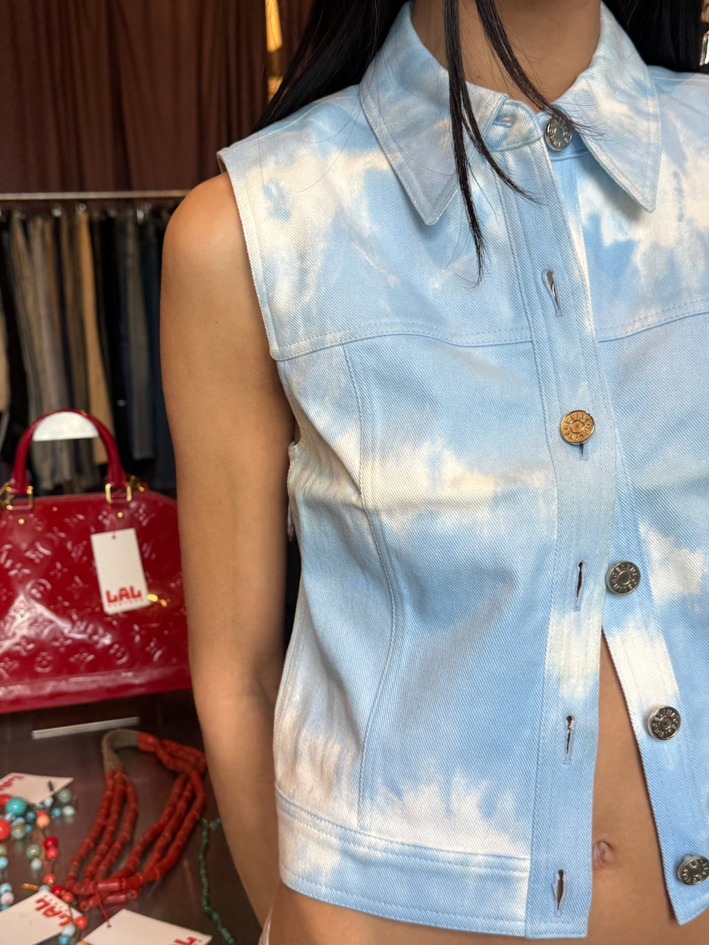 Celine S/S 2000 Runway Print Top