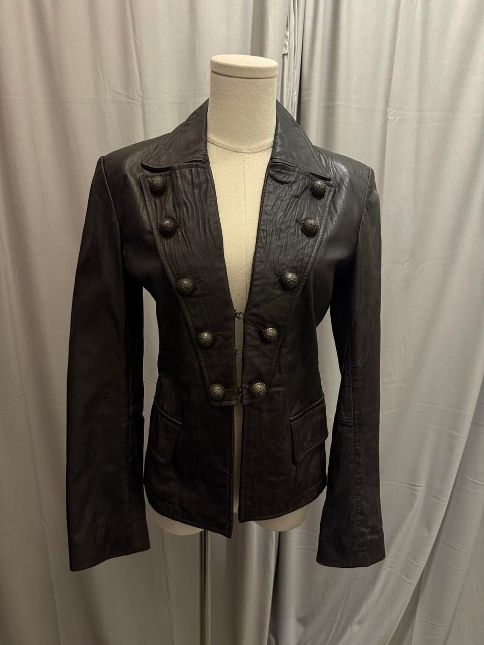 Vintage Leather Napoleonic Jacket