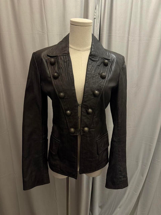 Vintage Leather Napoleonic Jacket