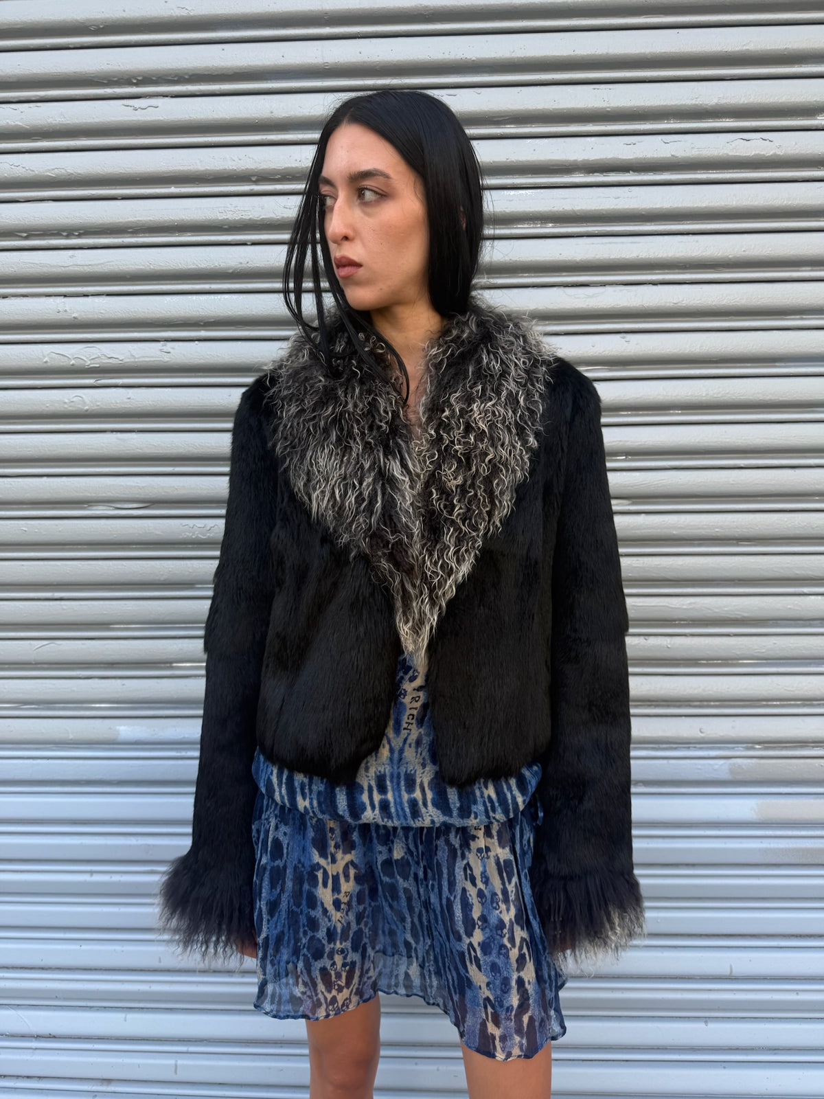 Vintage Fur with Mongolian Lamb Fur Collar