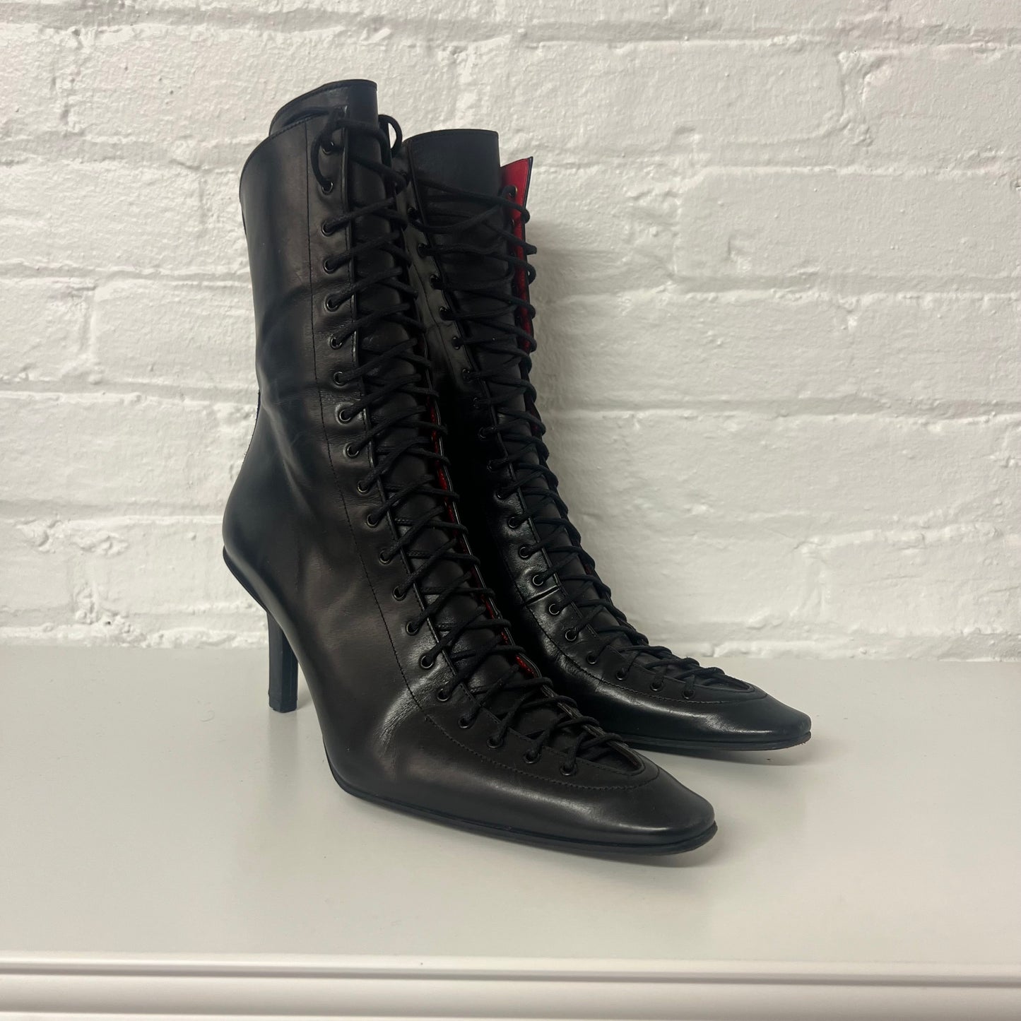 Free Lance Leather Lace Up Booties