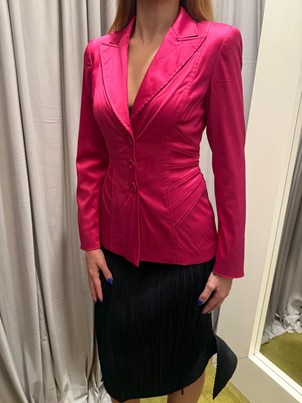 Escada Hot Pink Fitted Blazer
