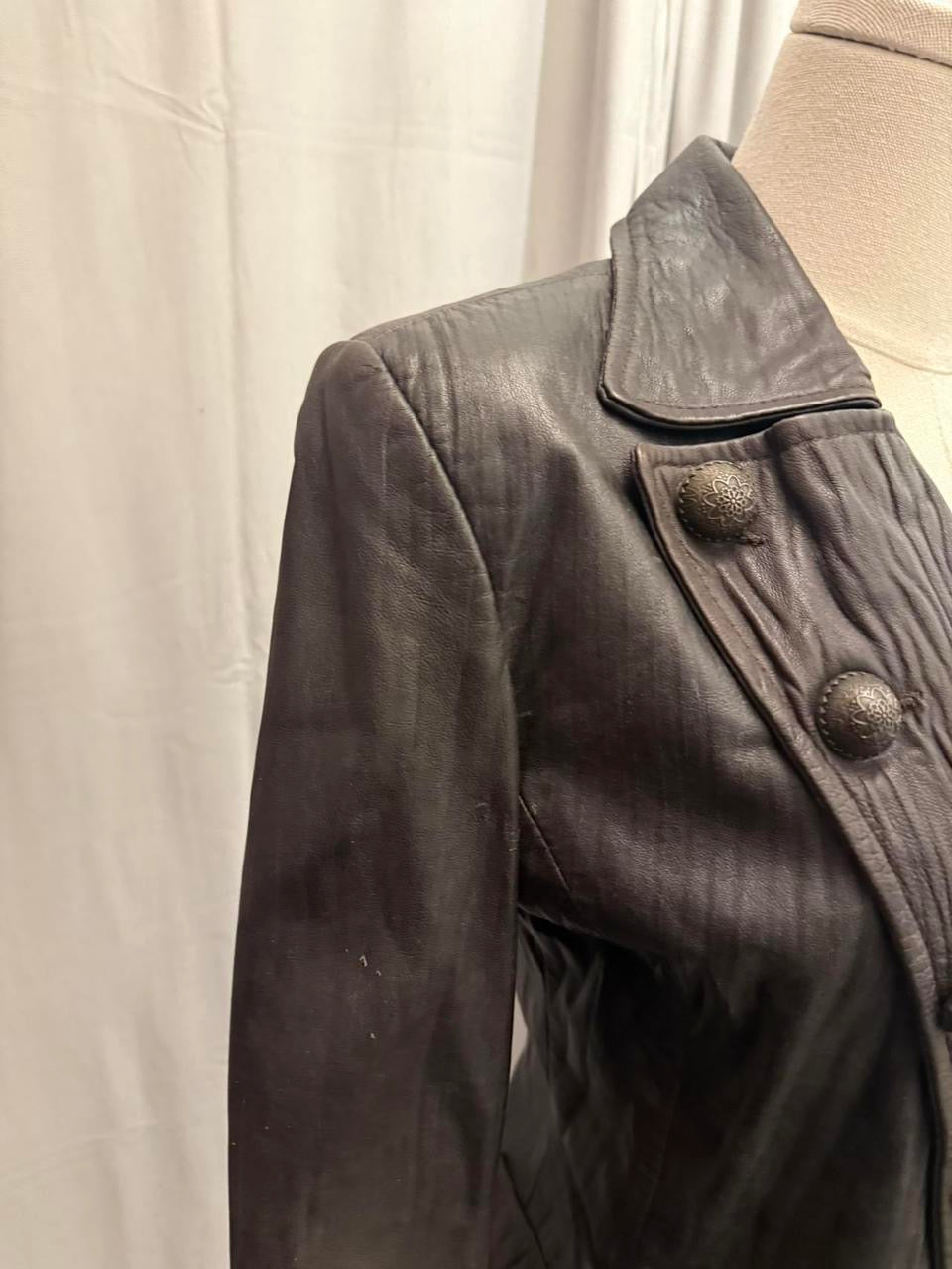 Vintage Leather Napoleonic Jacket