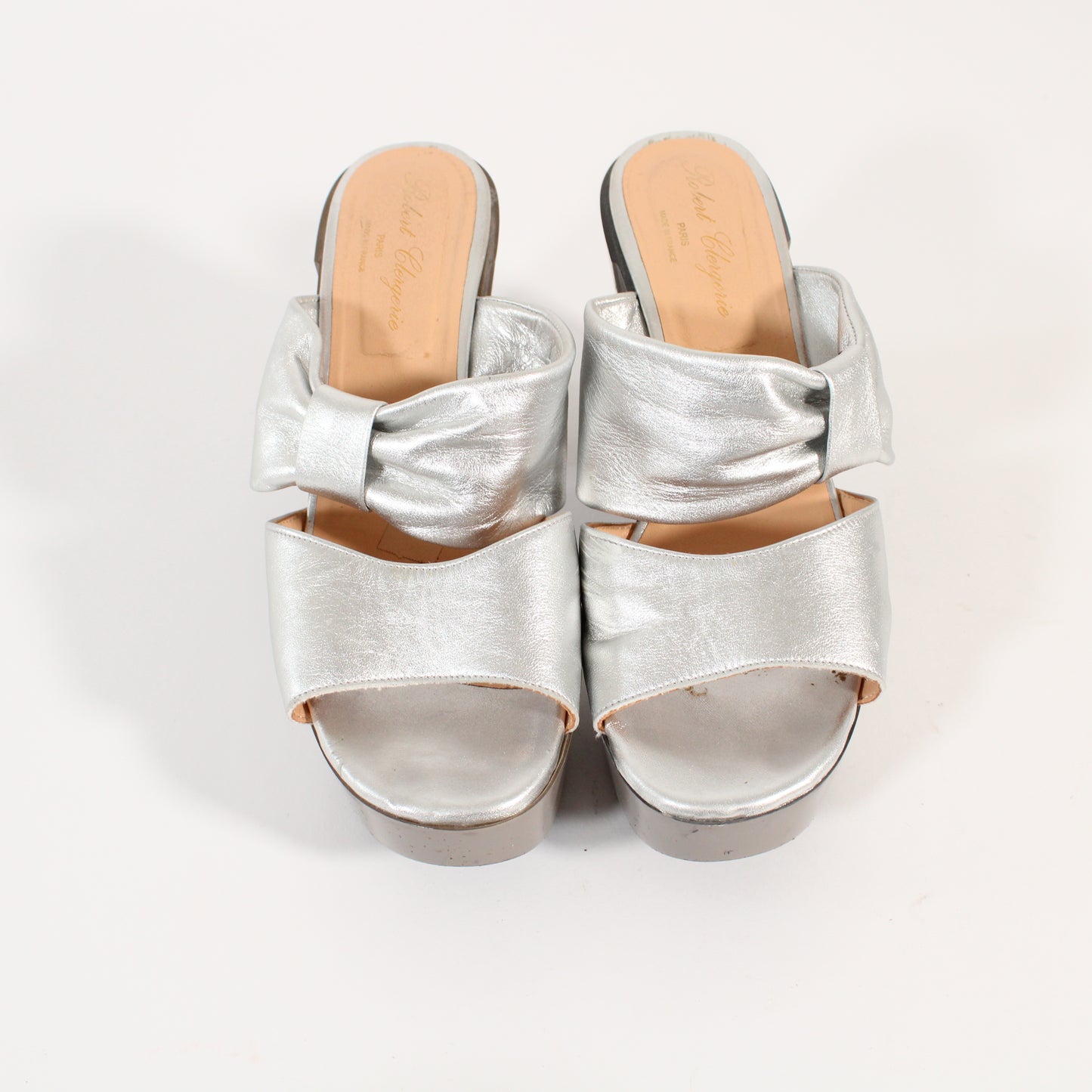 Robert Clergerie Silver Leather Sandals