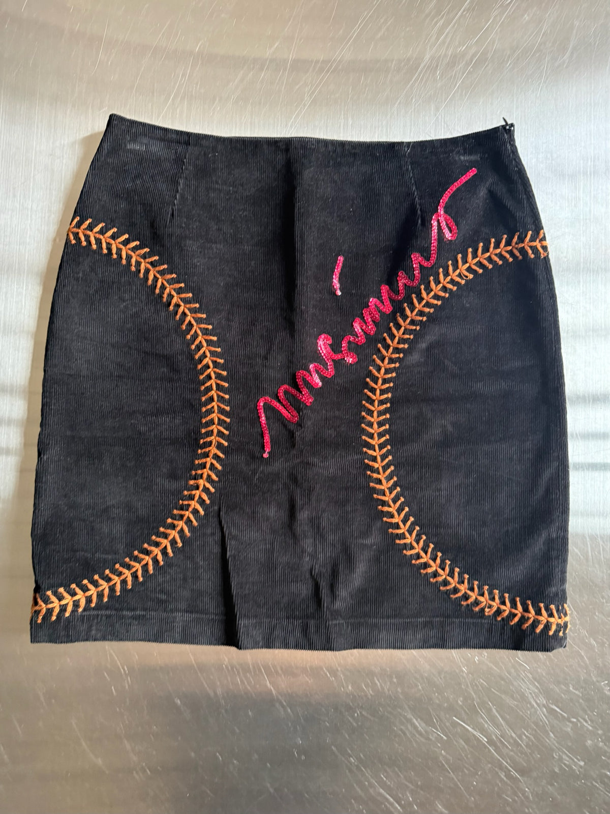 Moschino Corduroy Sequined Skirt