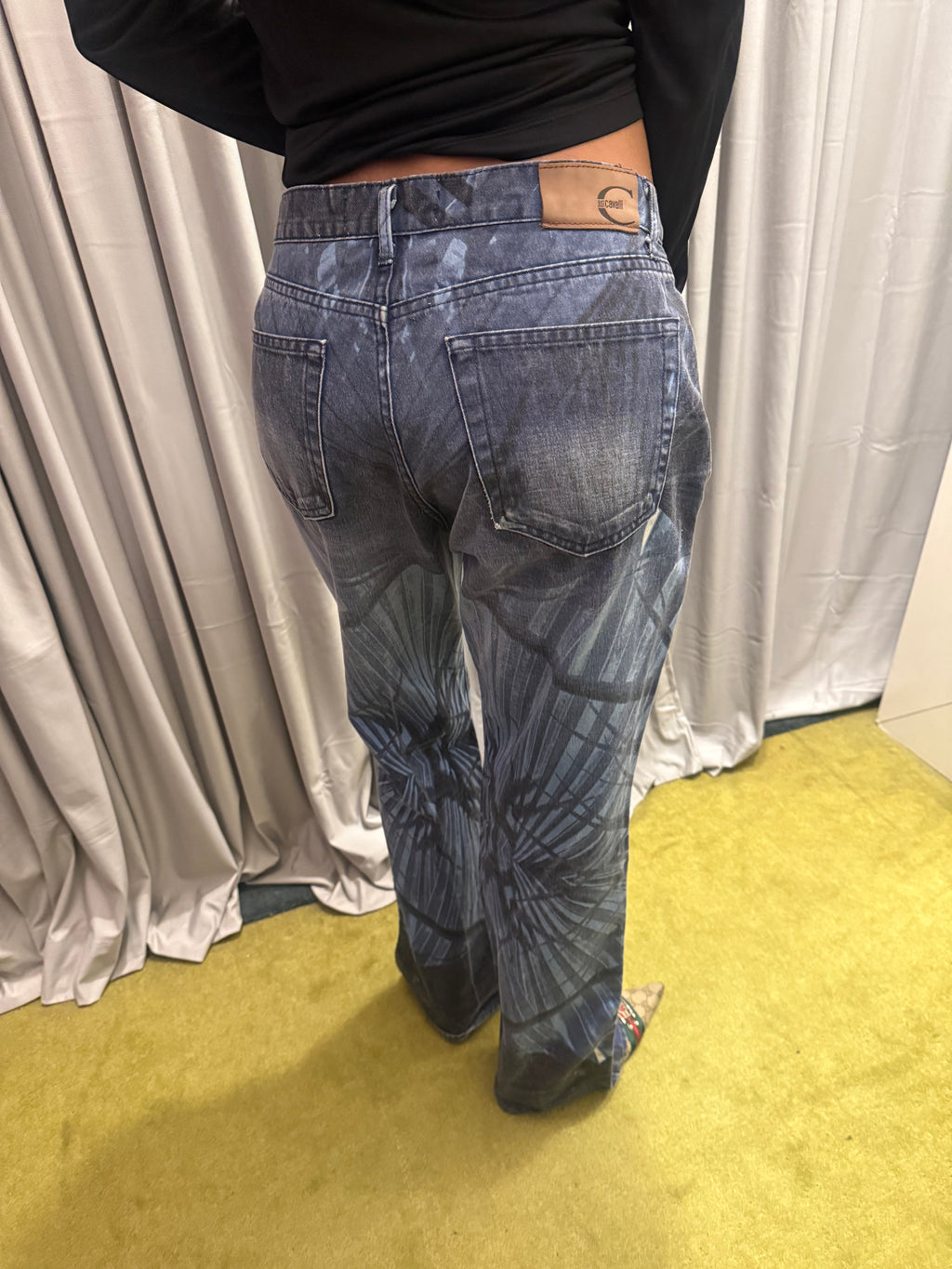 Just Cavalli Blue Leaf Jeans