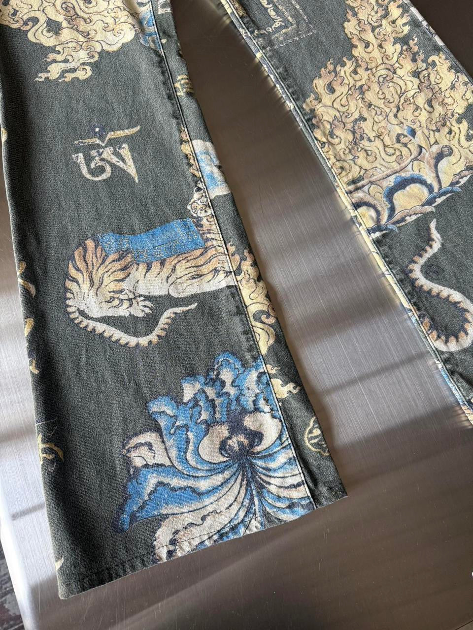 Vintage Just Cavalli Printed Denim Pants