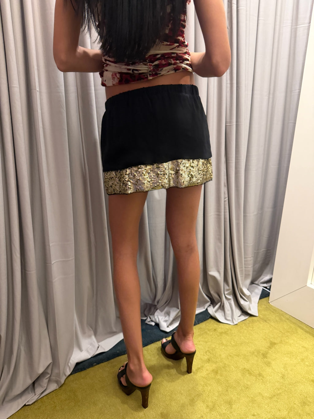 Patrizia Pepe Silk Sequin Skirt